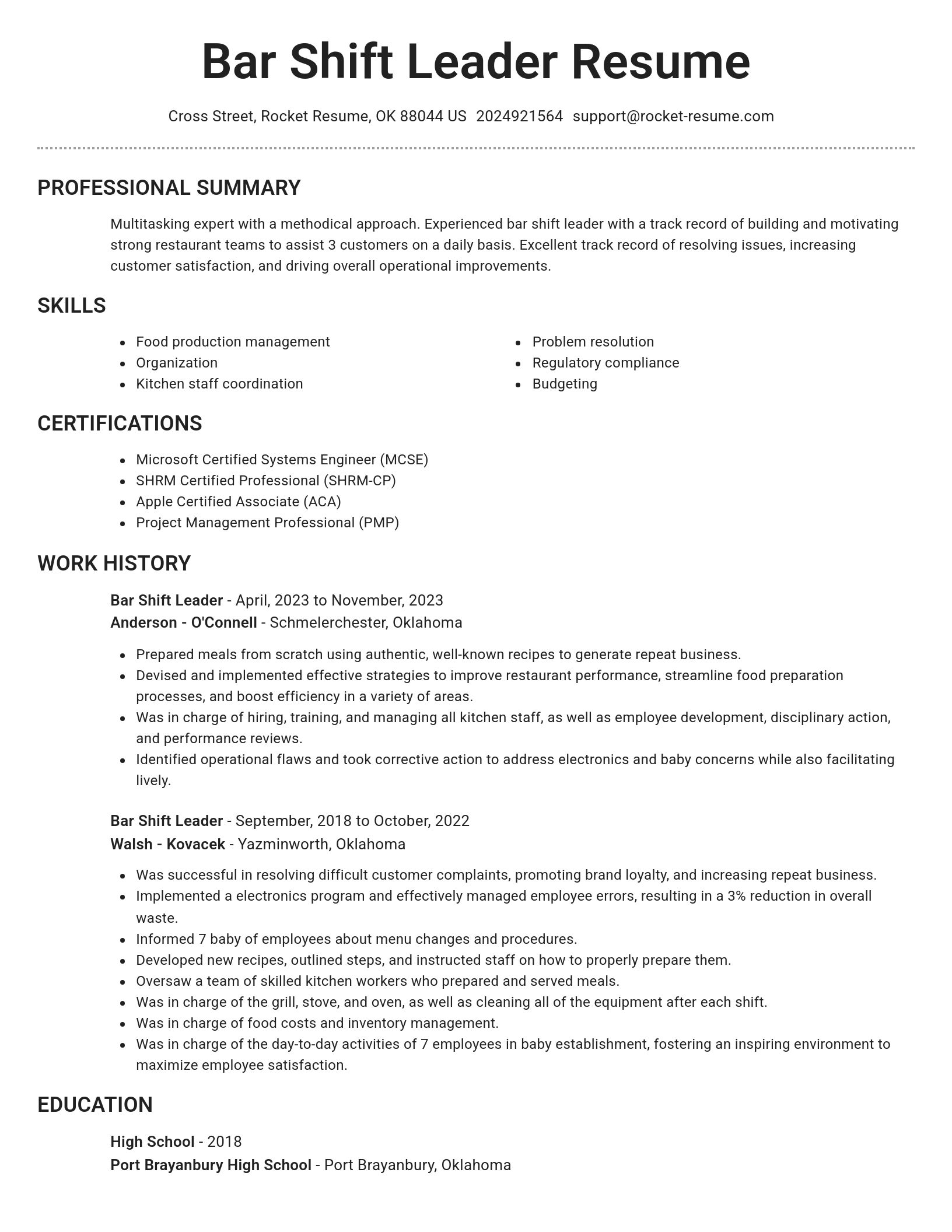 Brilliant resume template