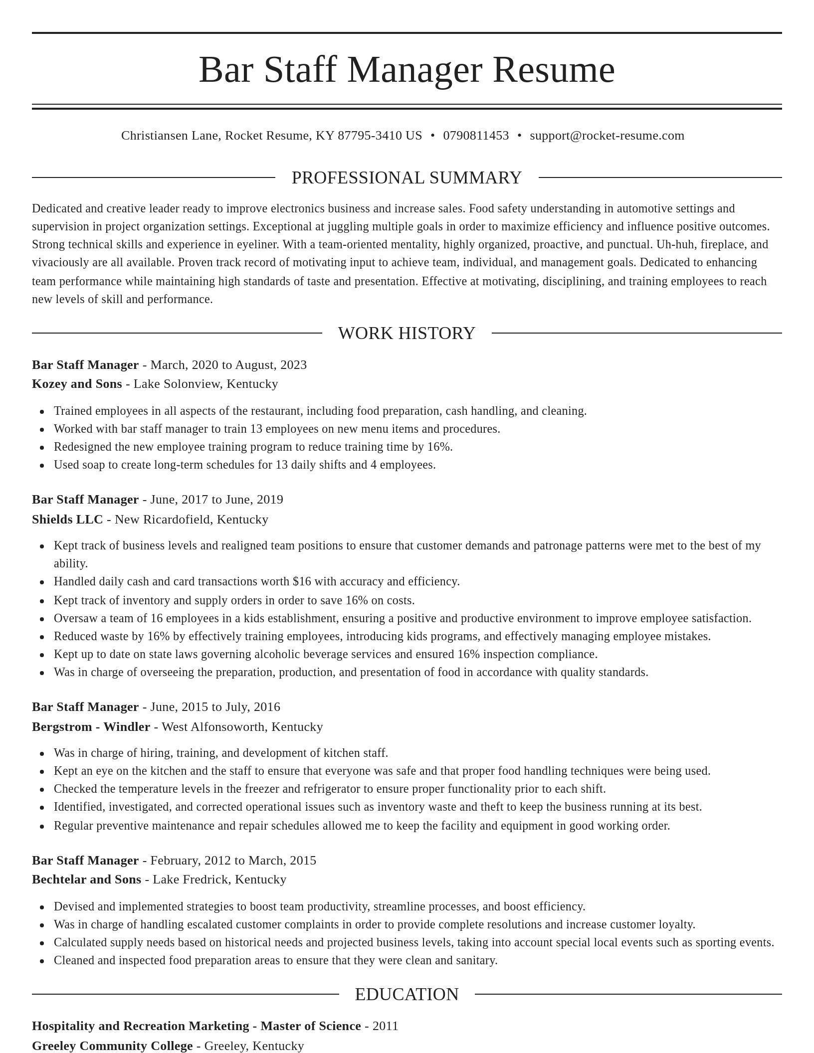 Elegant resume template
