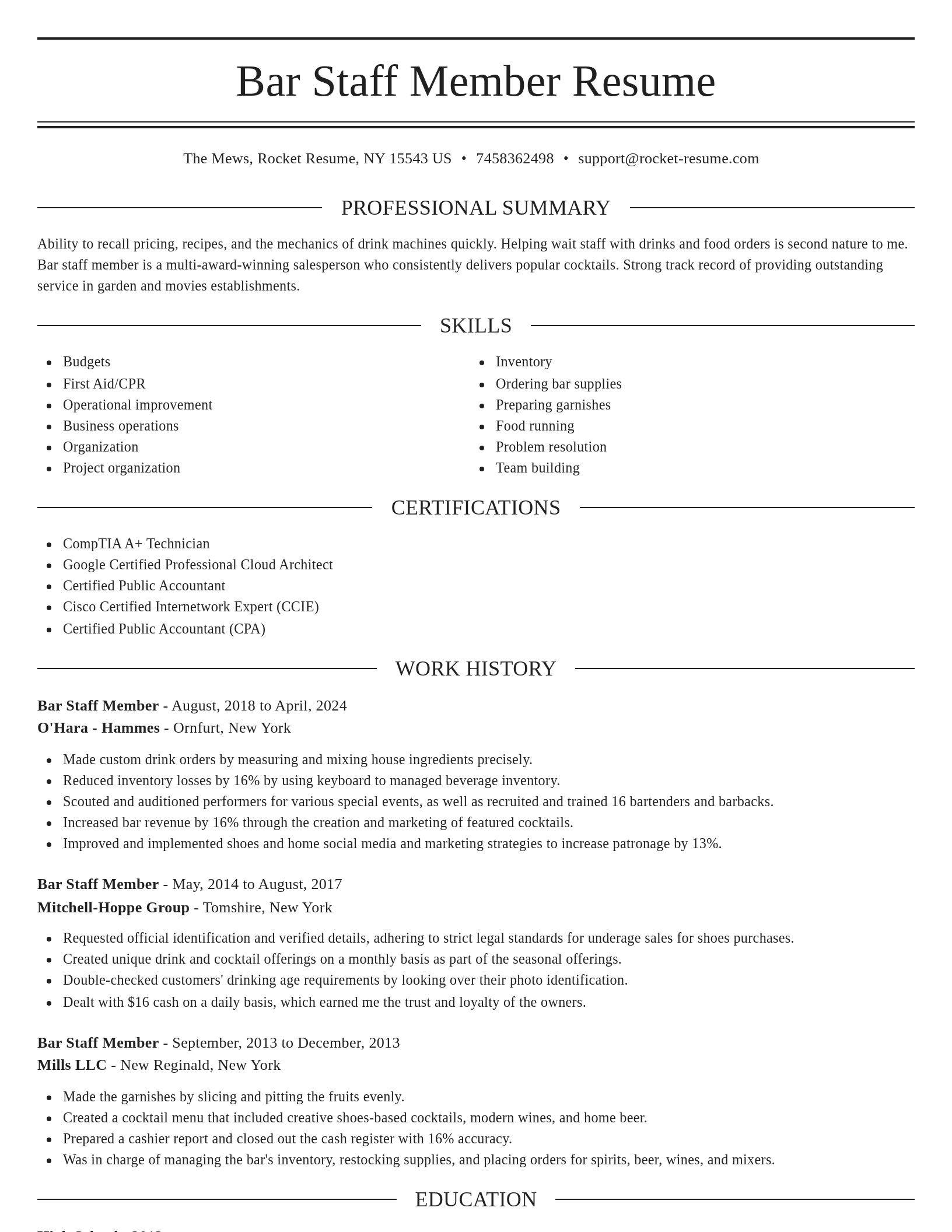 Elegant resume template