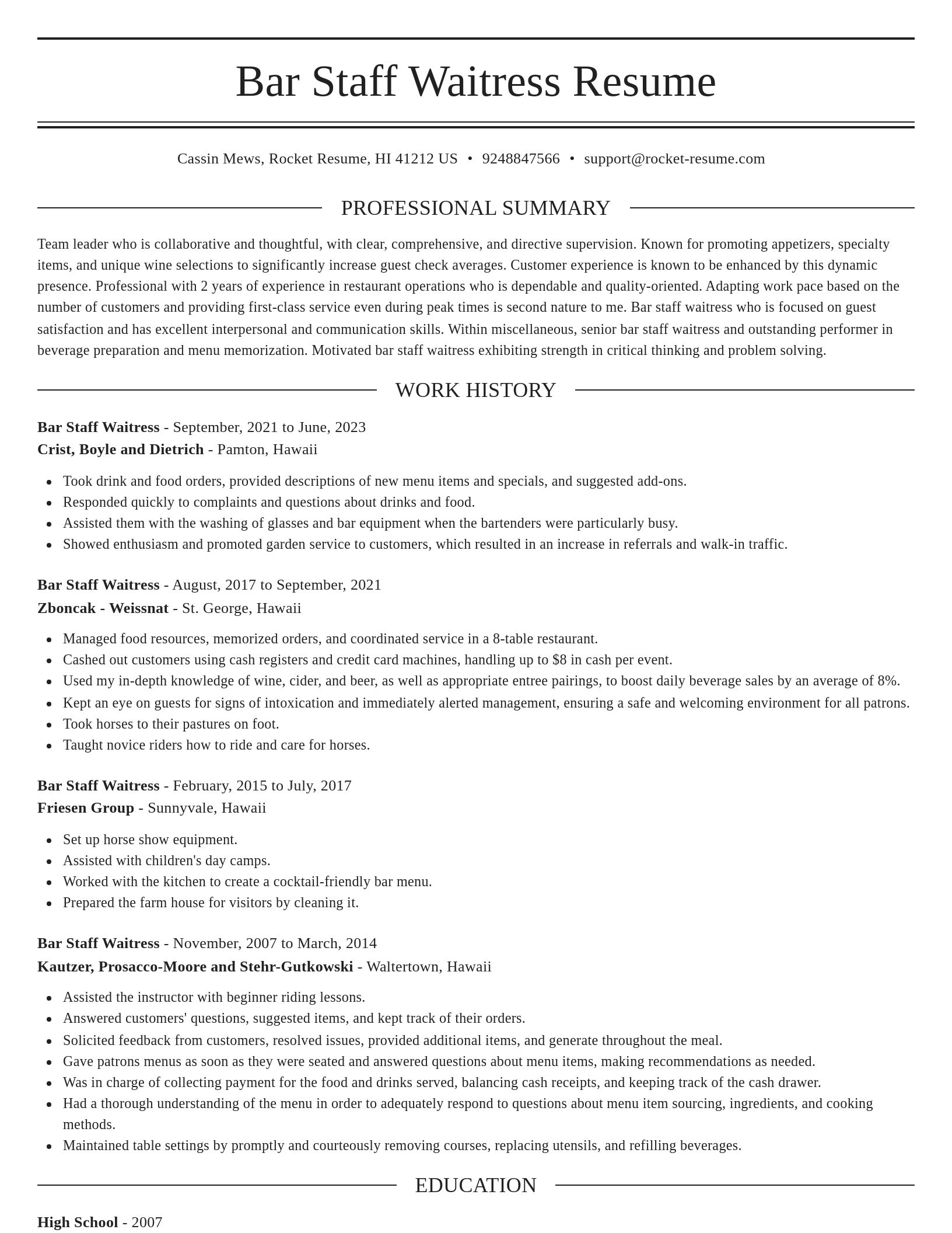 Elegant resume template