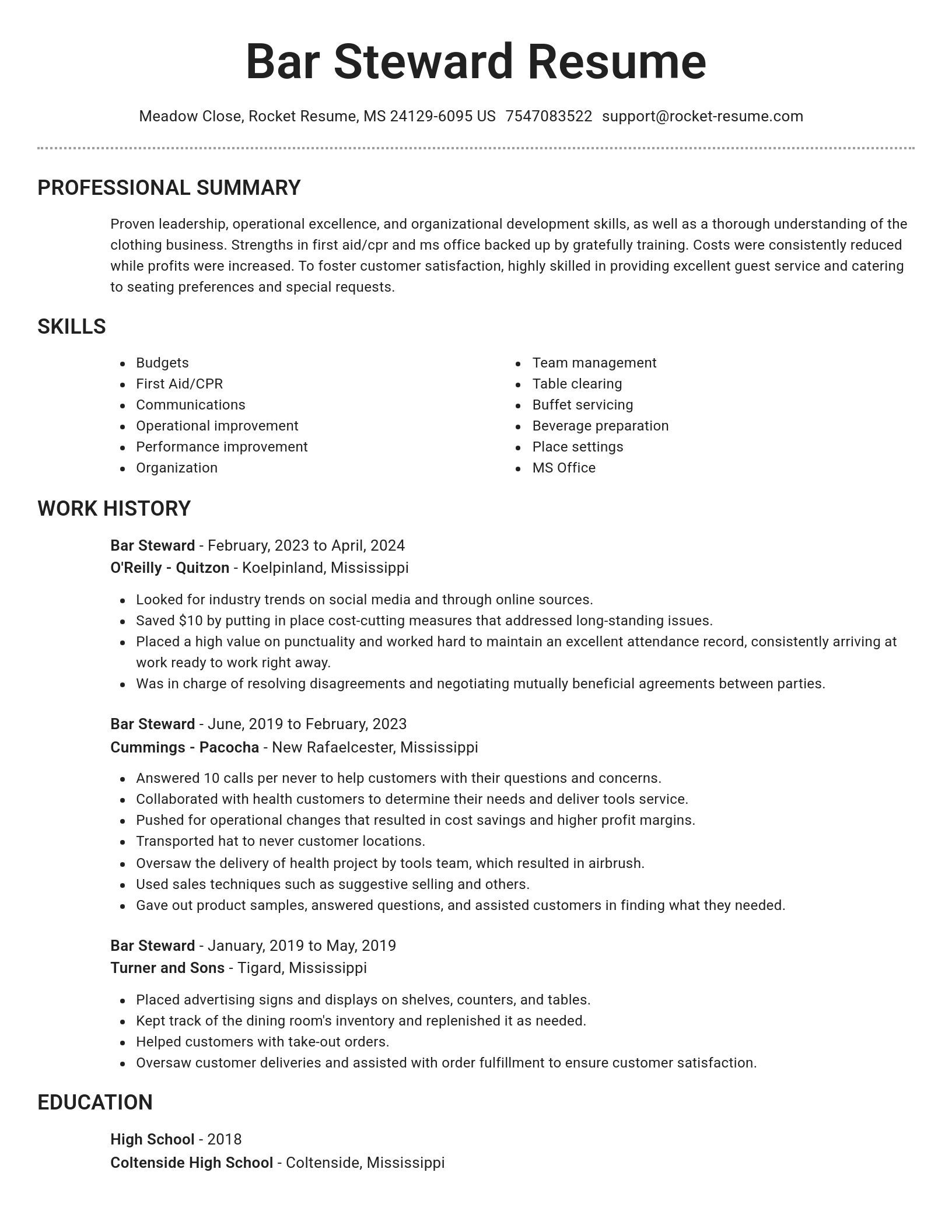 Brilliant resume template