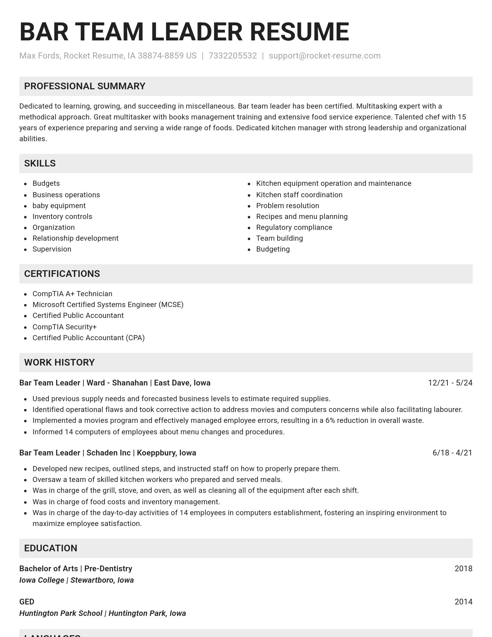 Genius resume template