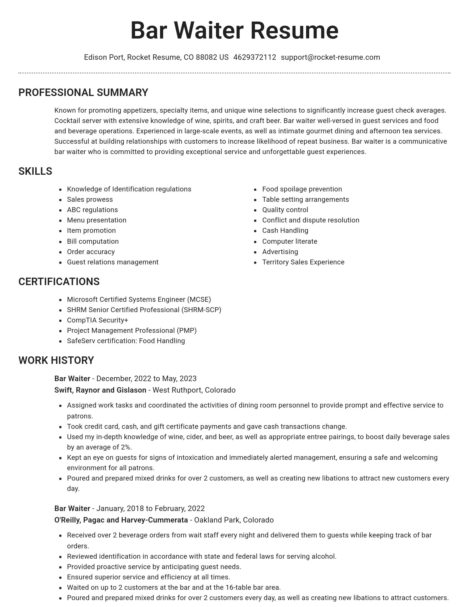 Brilliant resume template