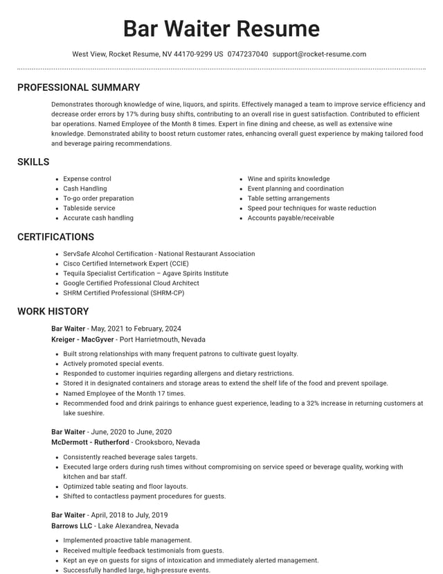 Brilliant resume template