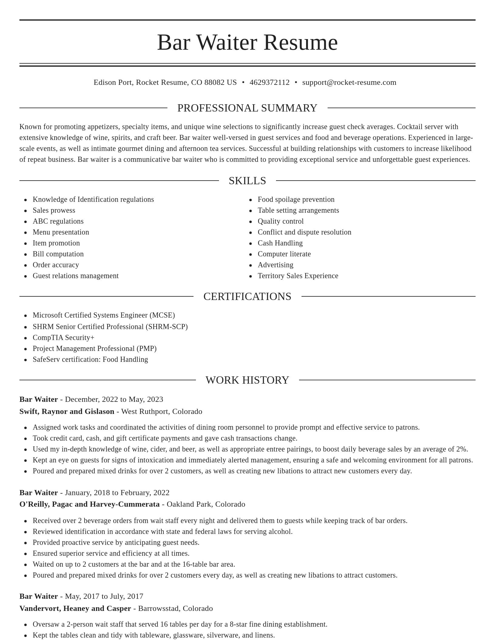 Elegant resume template