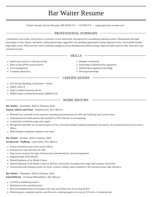 Elegant resume template