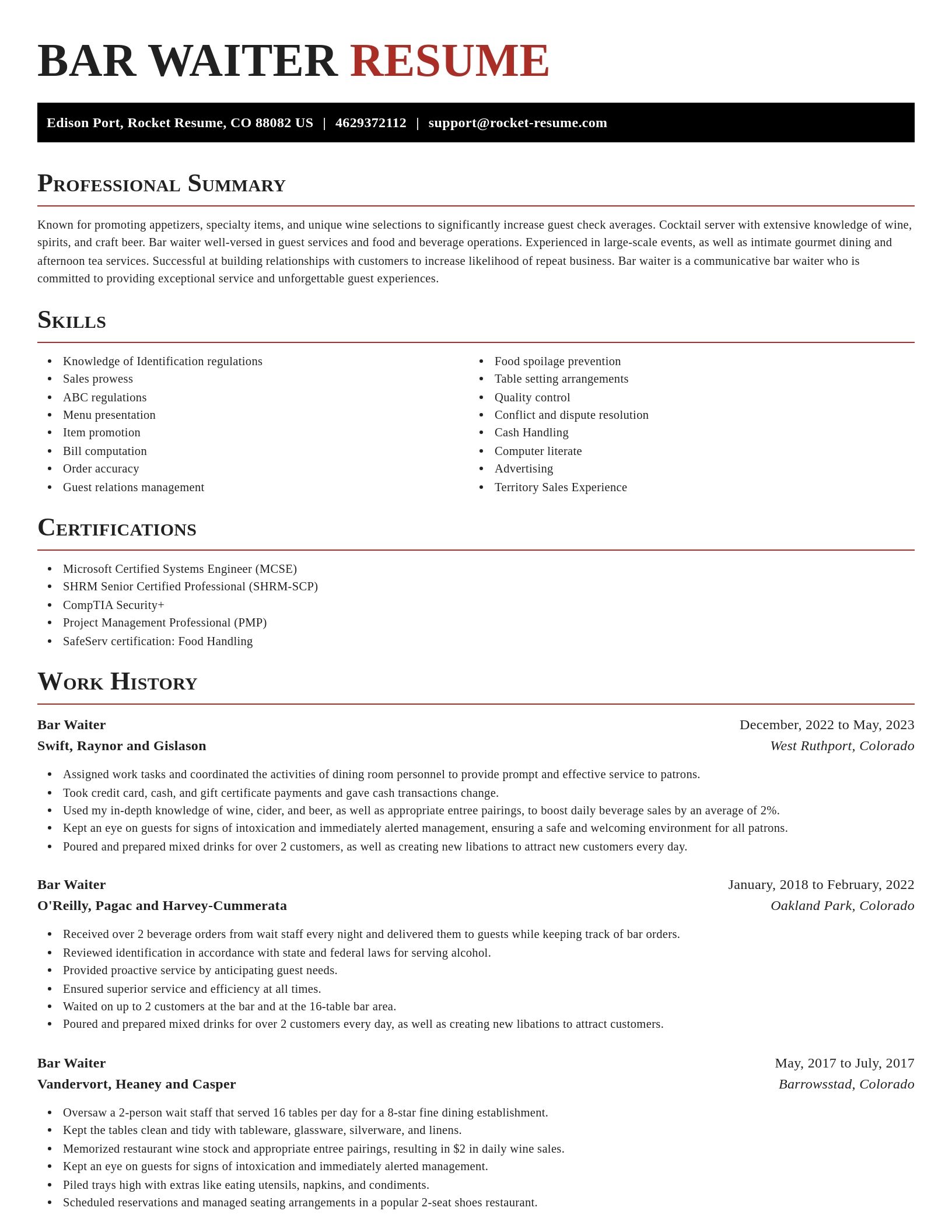 Exquisite resume template