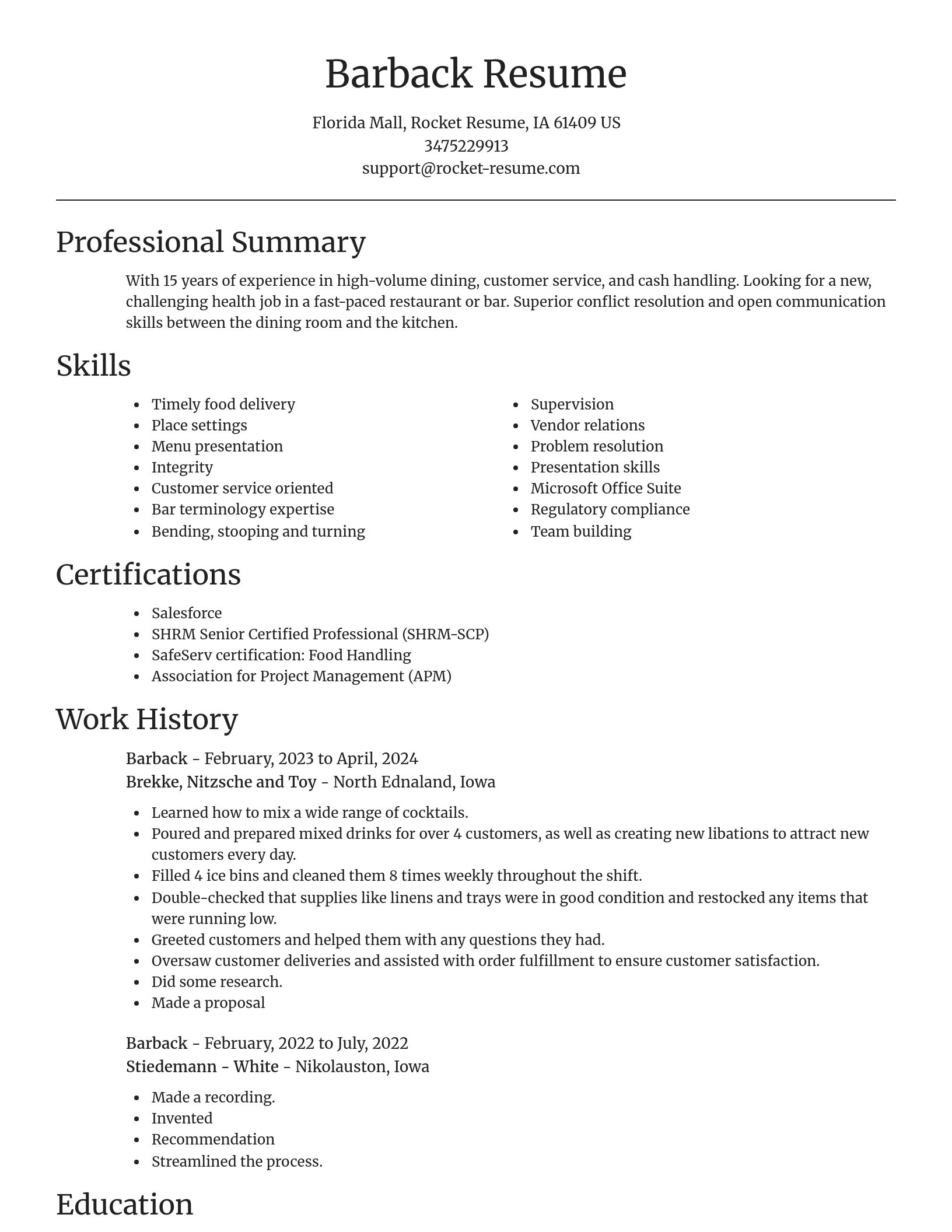 Focal Point resume template