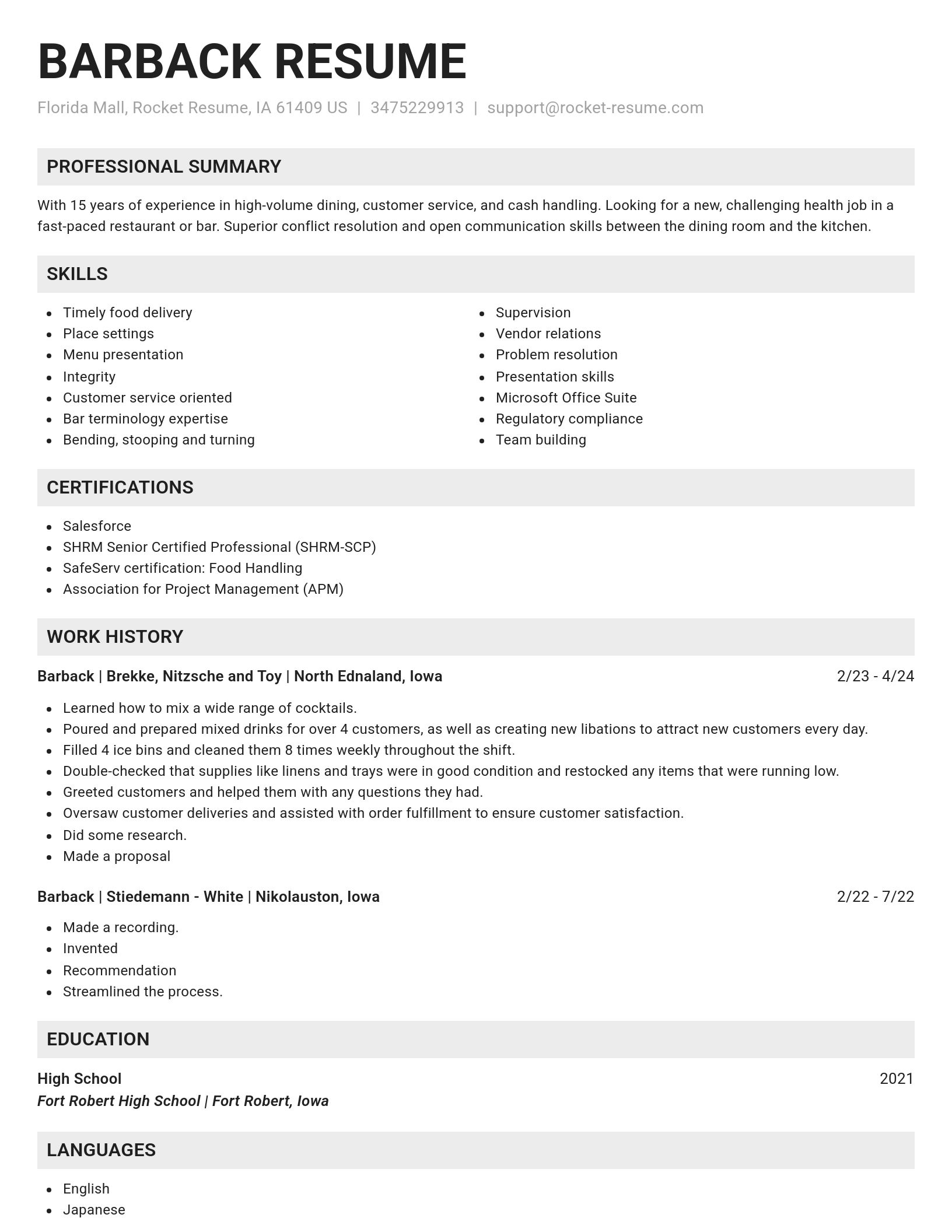 Genius resume template