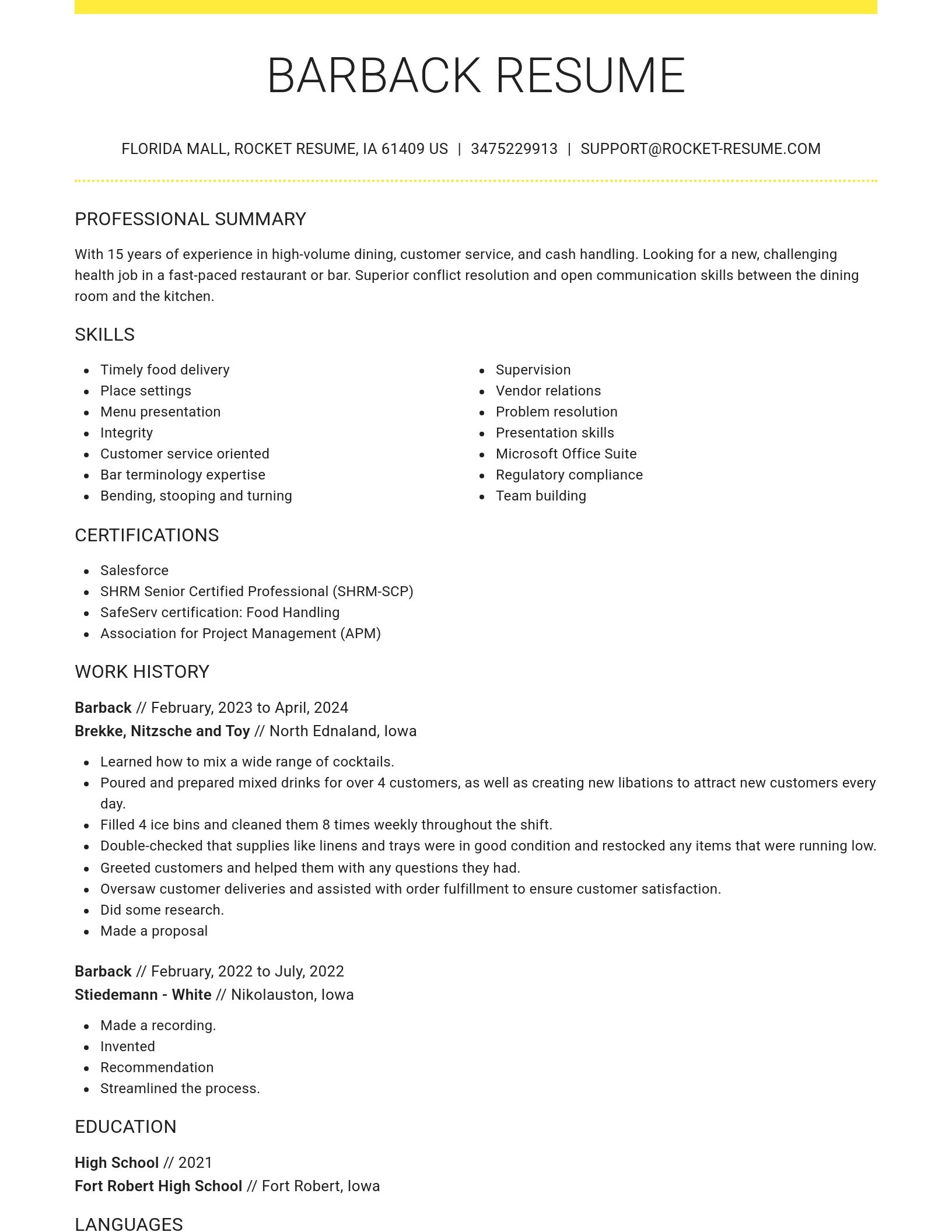 Grand resume template