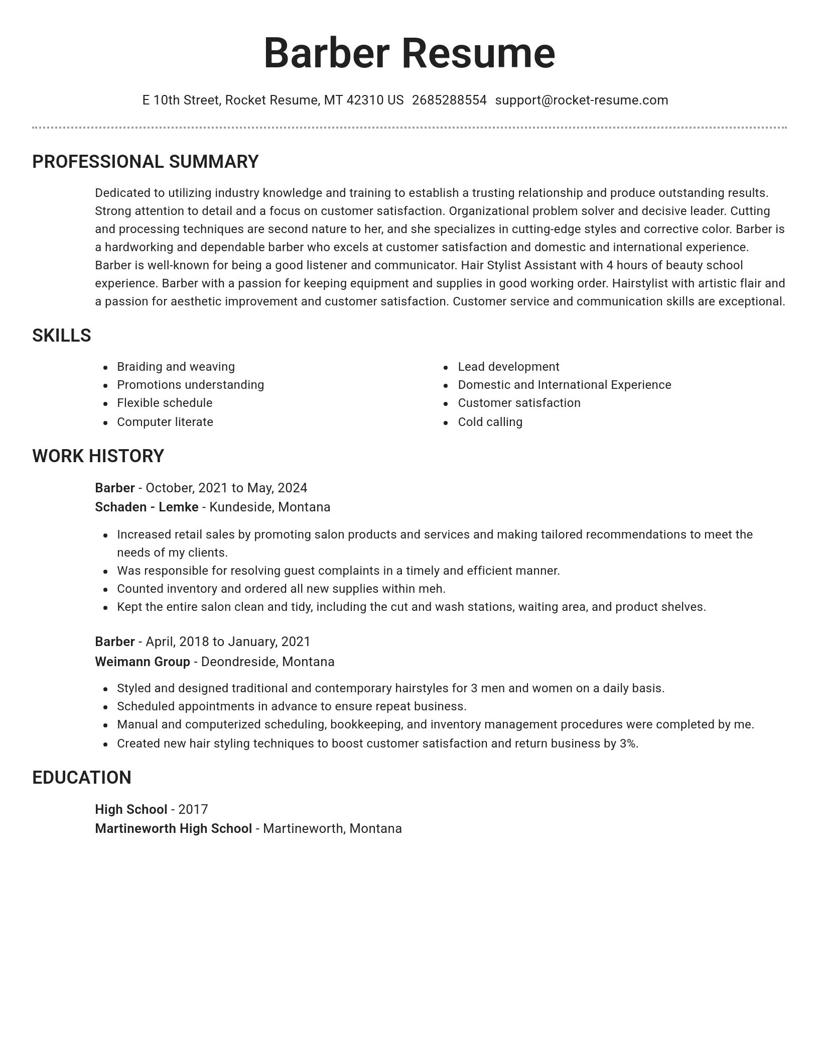 Brilliant resume template