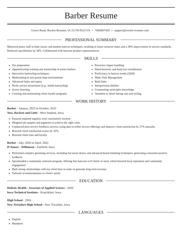 Elegant resume template