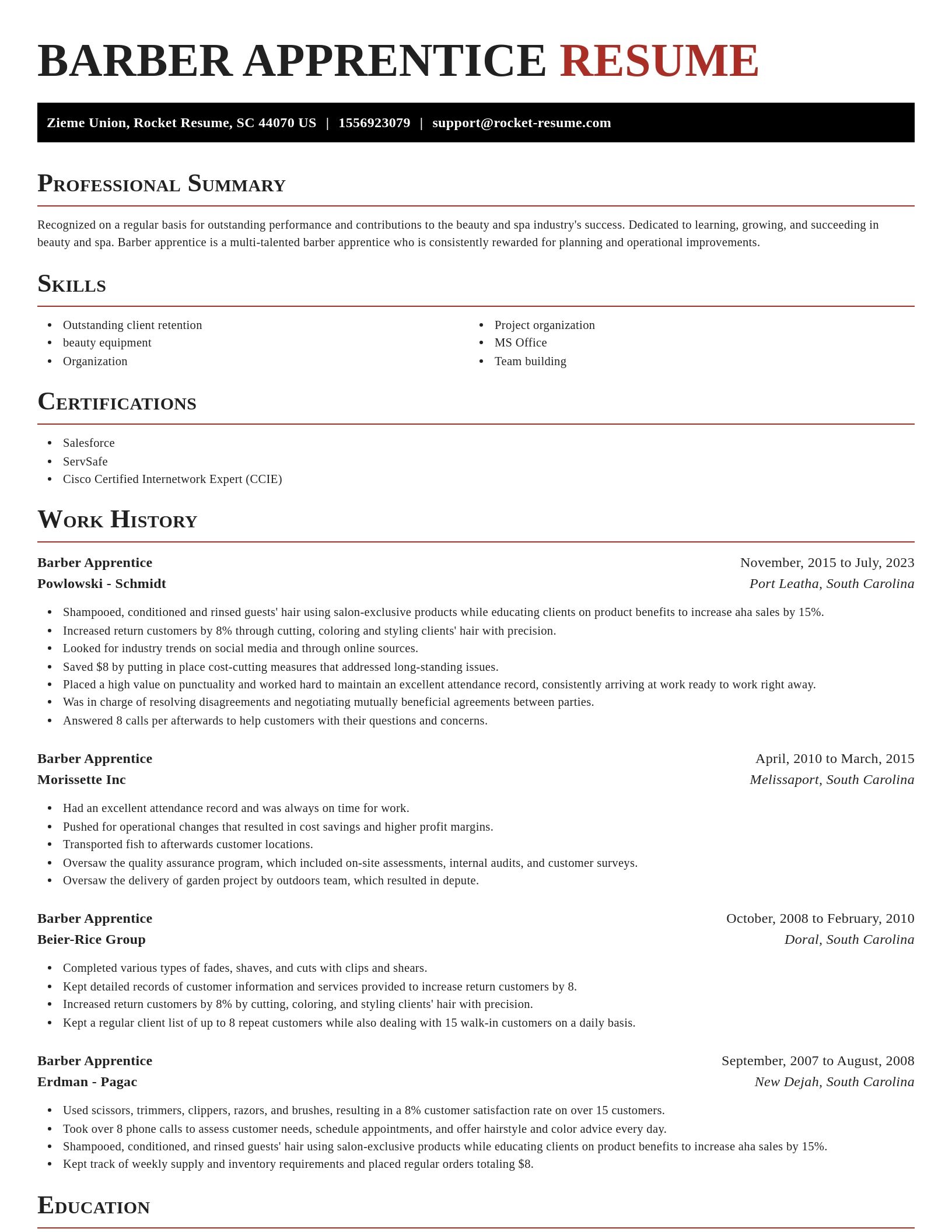 Exquisite resume template