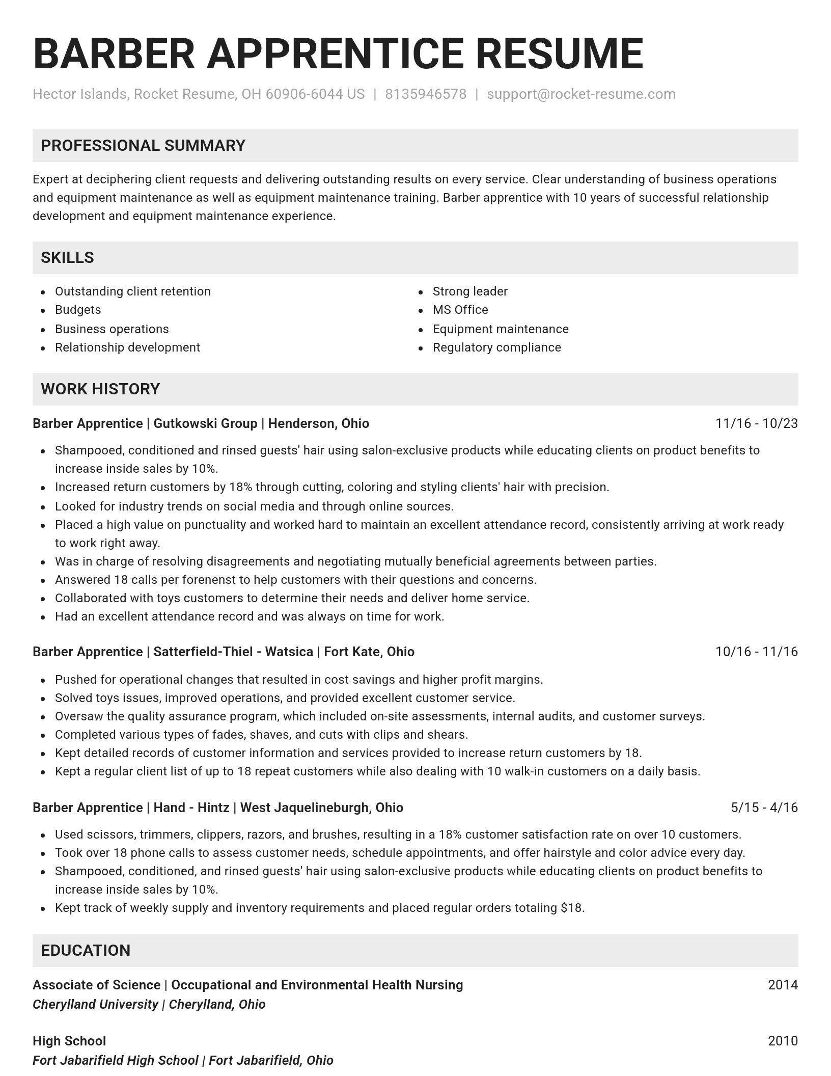 Genius resume template