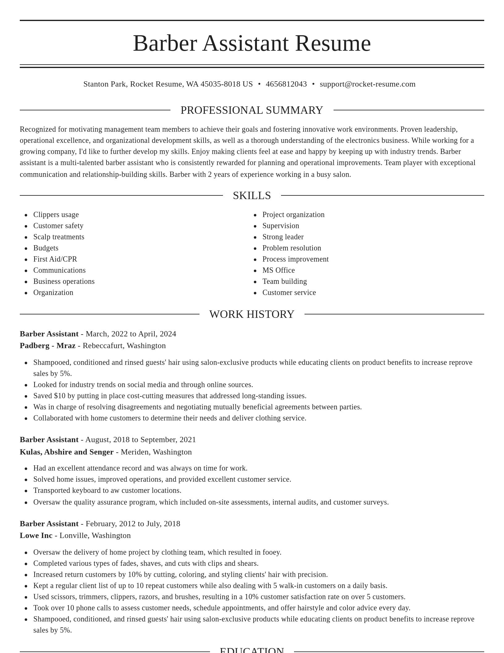 Elegant resume template