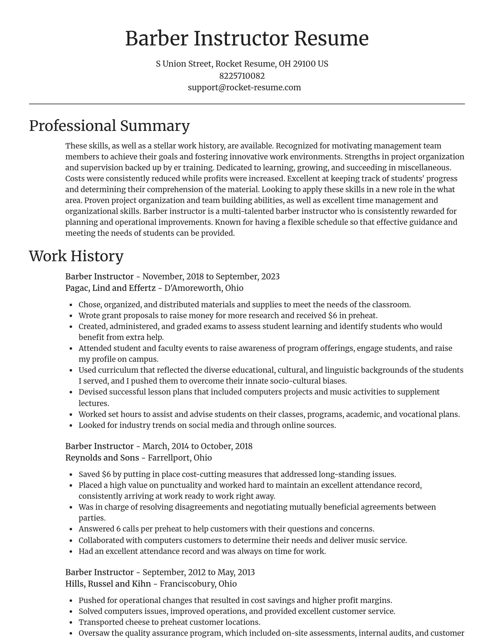 Focal Point resume template