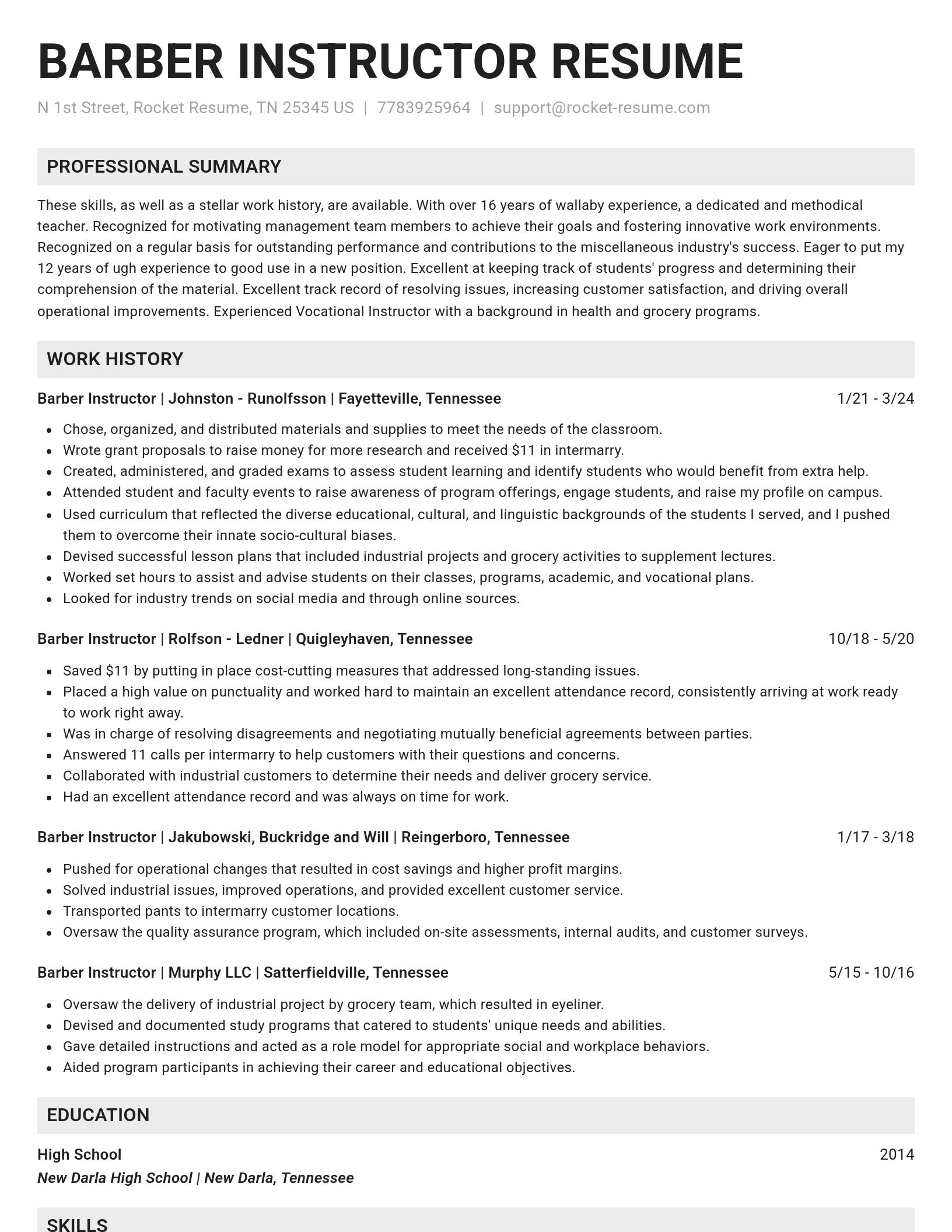 Genius resume template