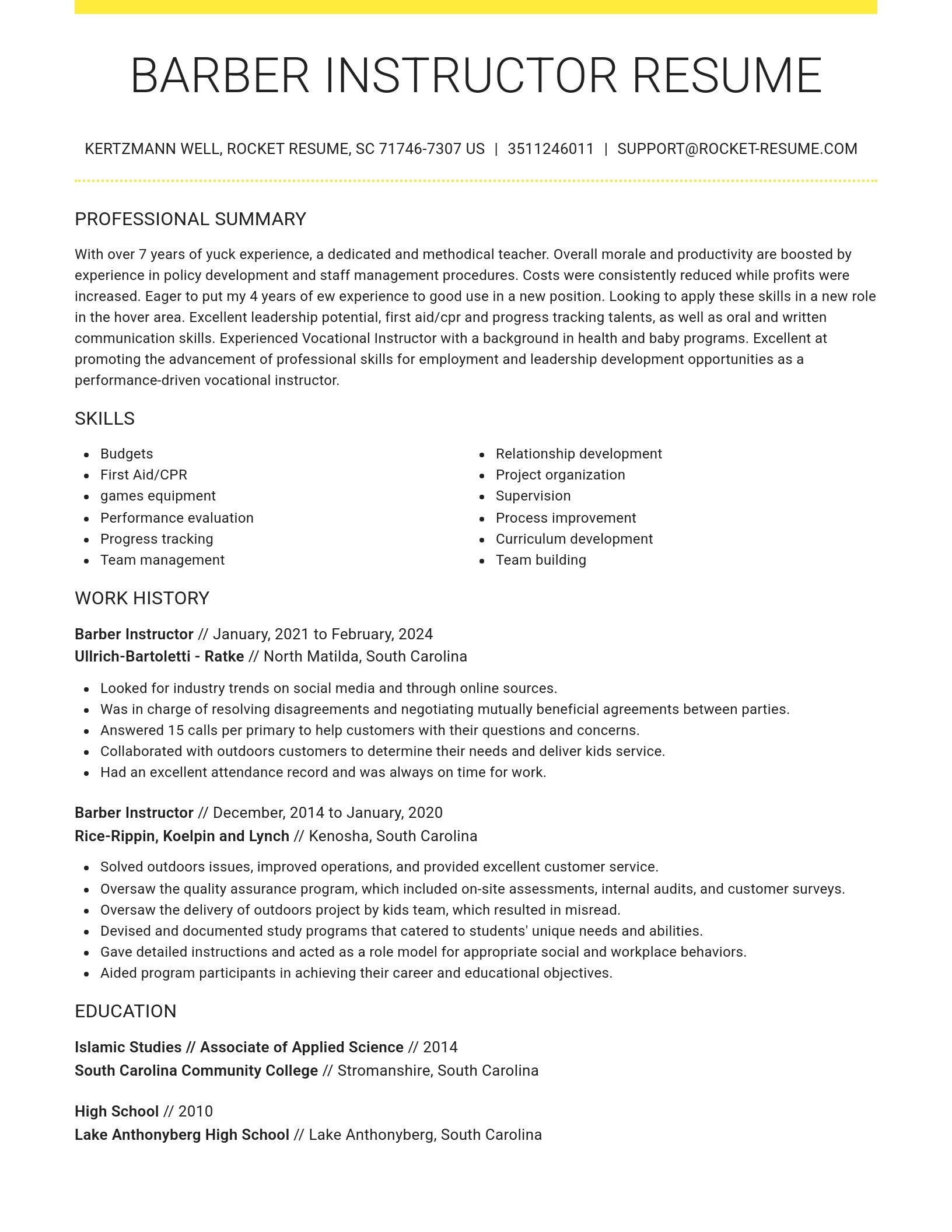 Grand resume template