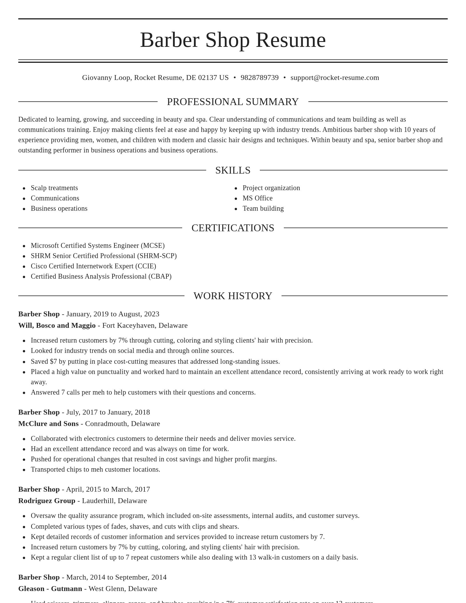 Elegant resume template