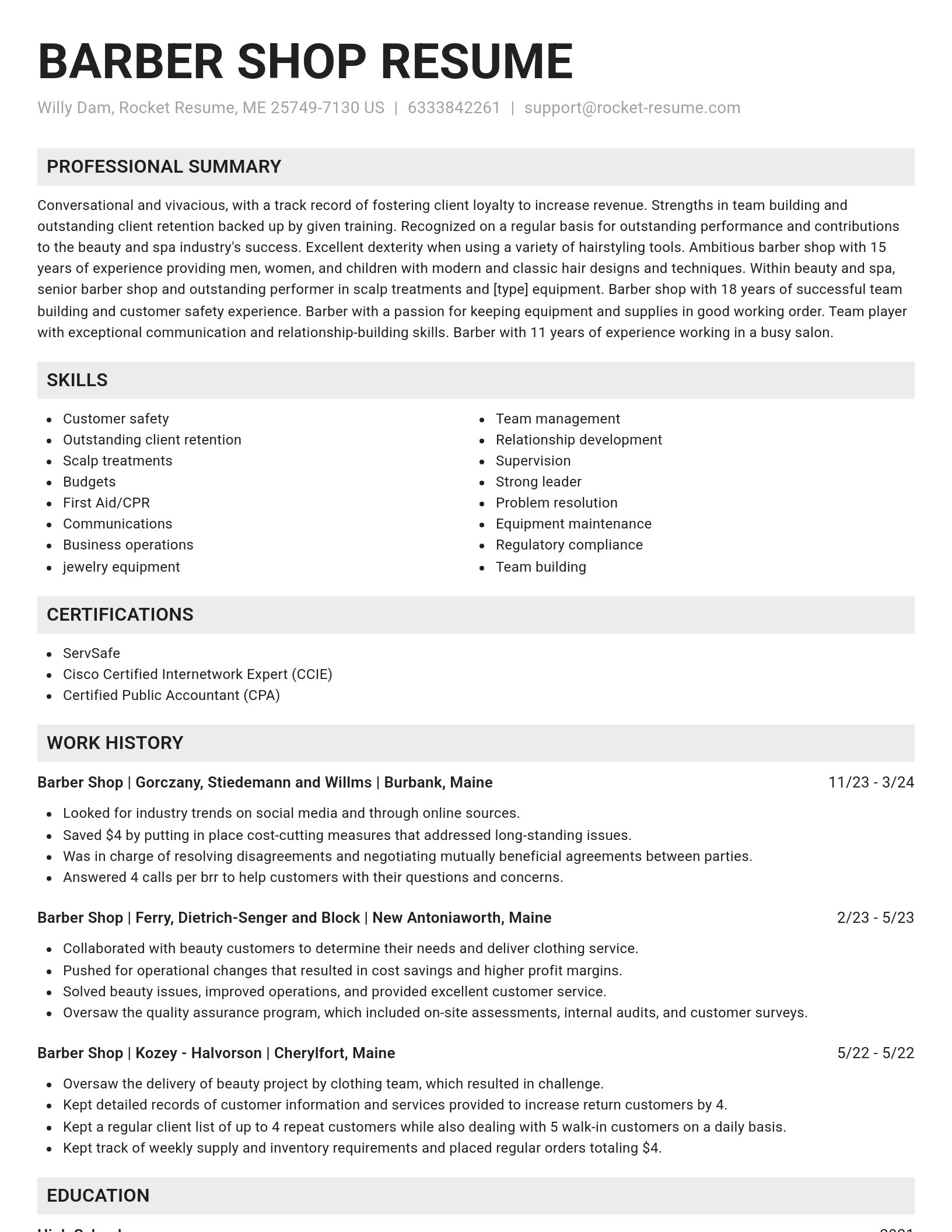 Genius resume template