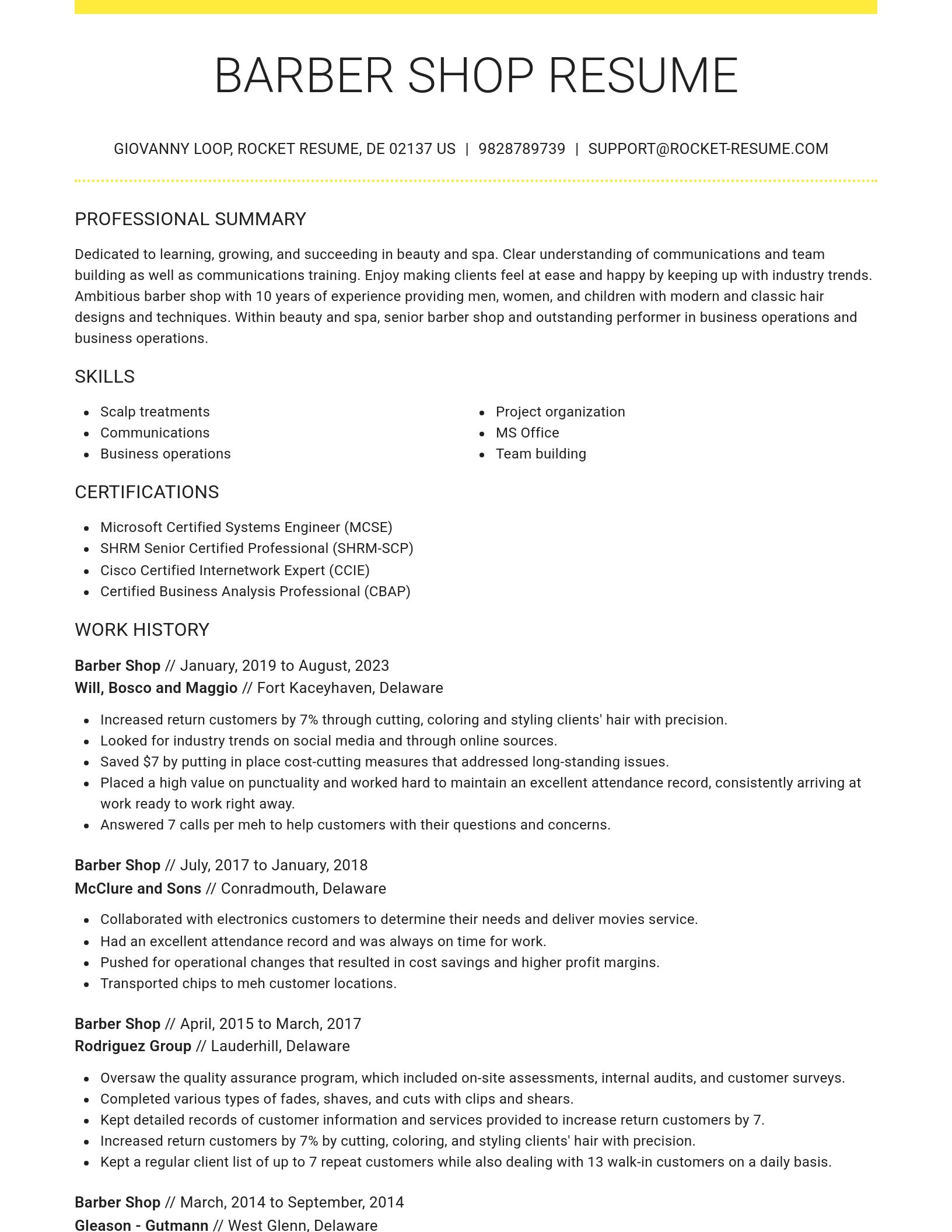 Grand resume template