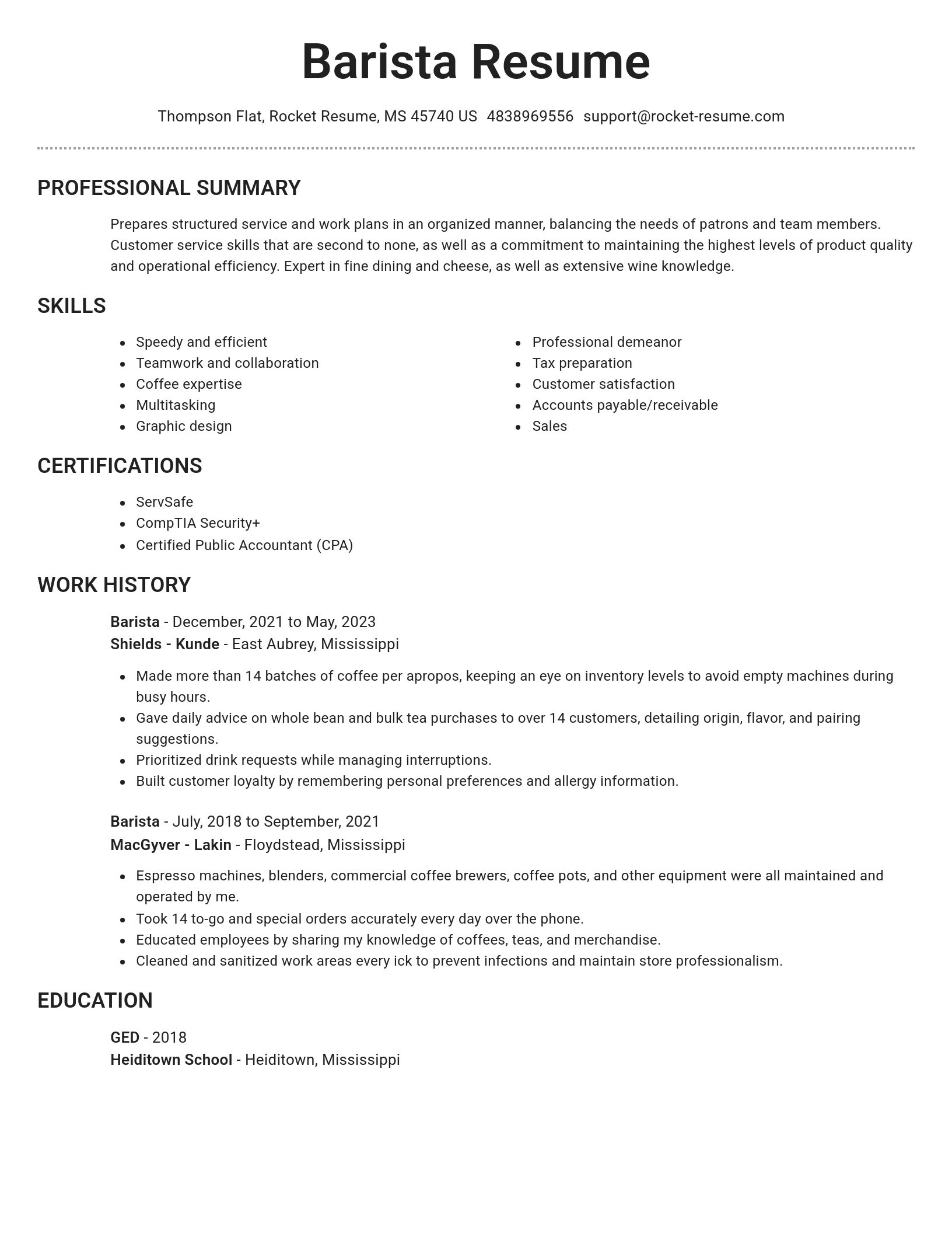 Brilliant resume template