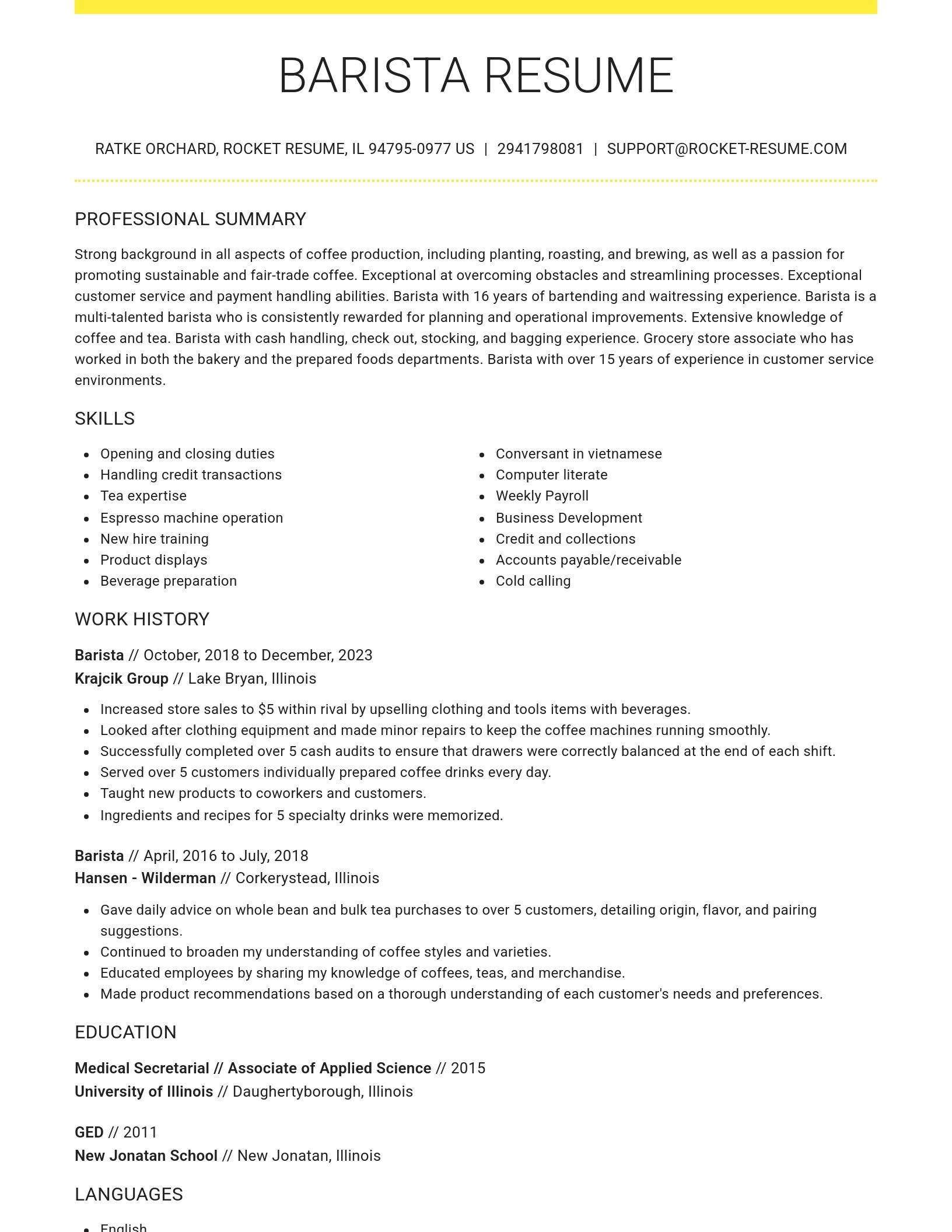 Grand resume template