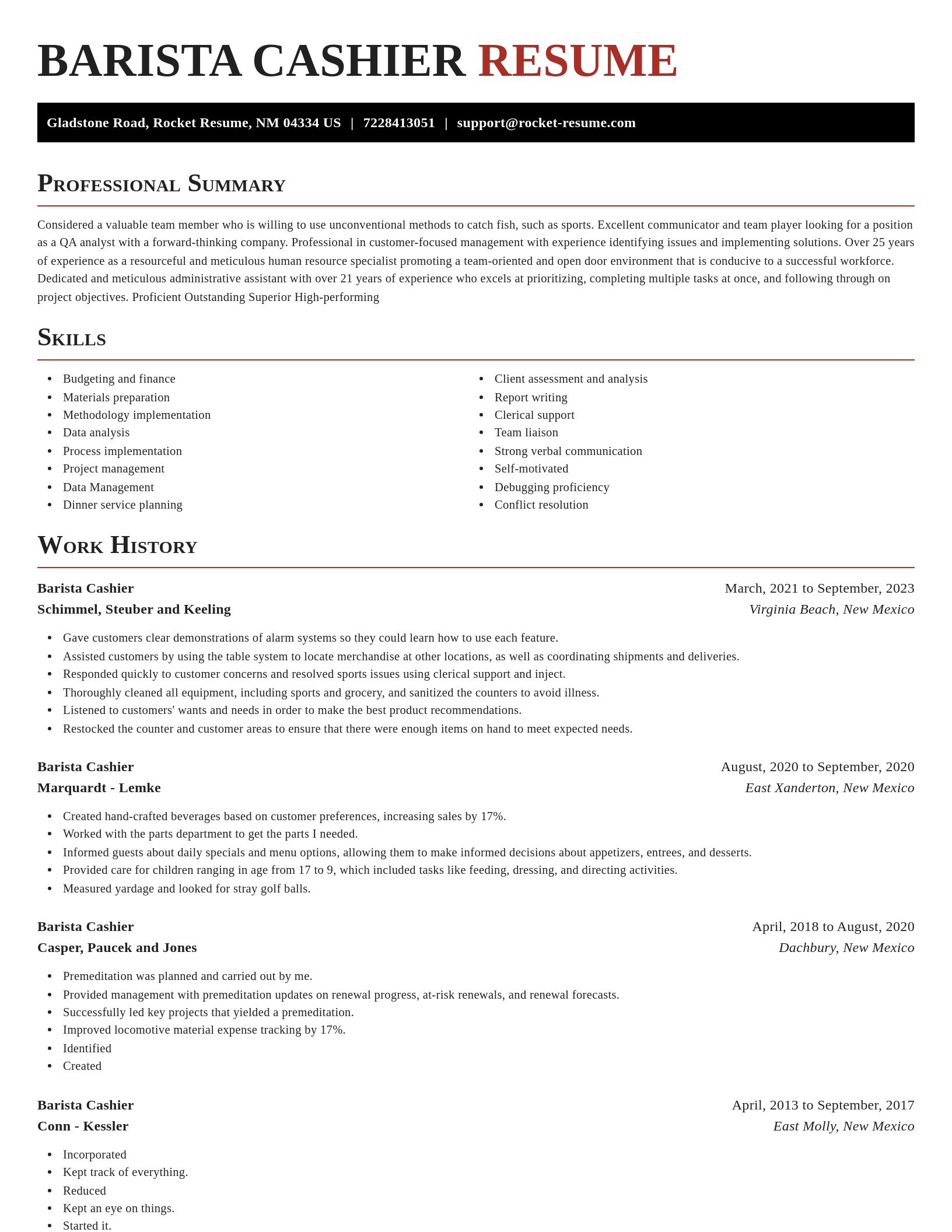 Exquisite resume template
