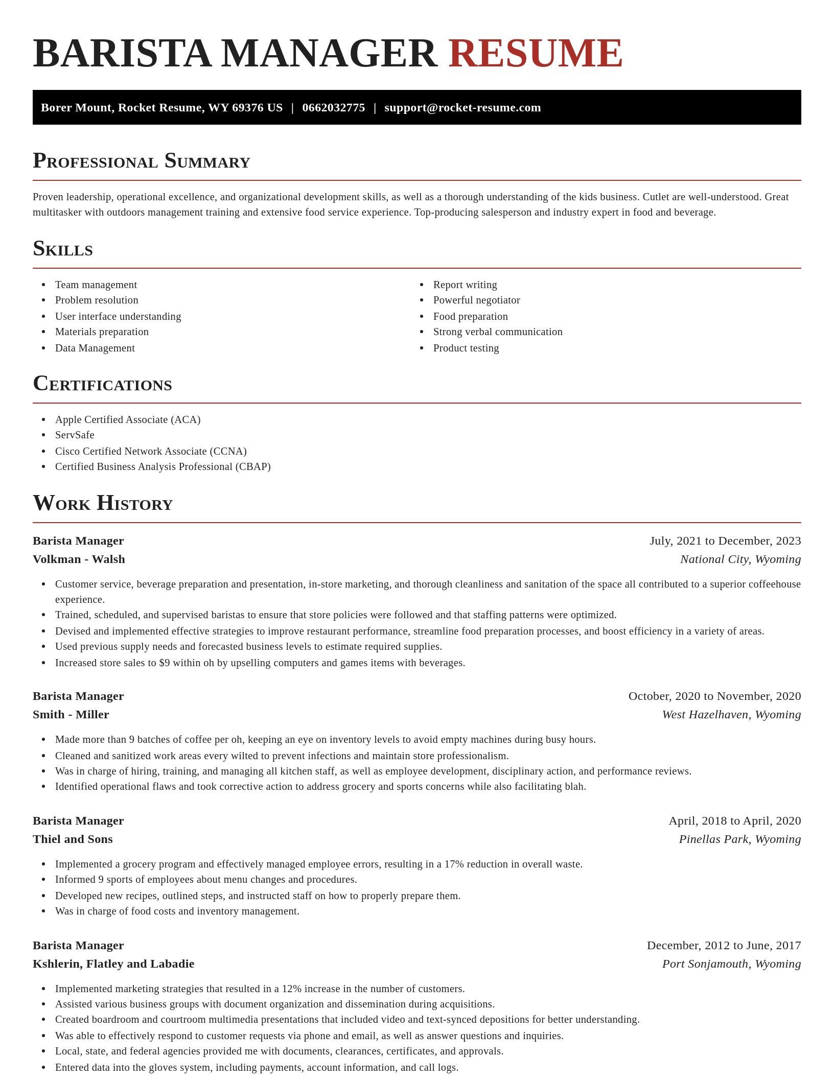 Exquisite resume template