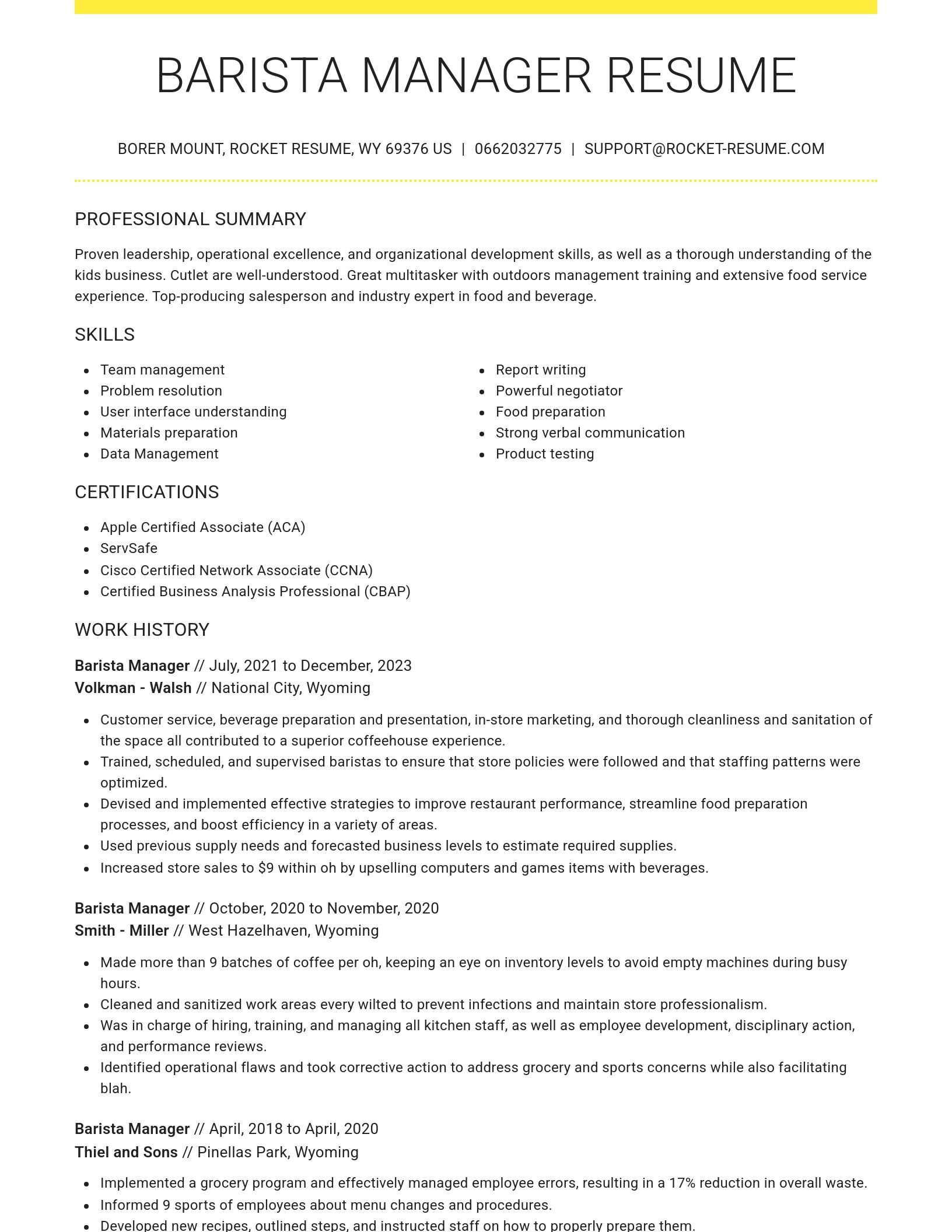 Grand resume template