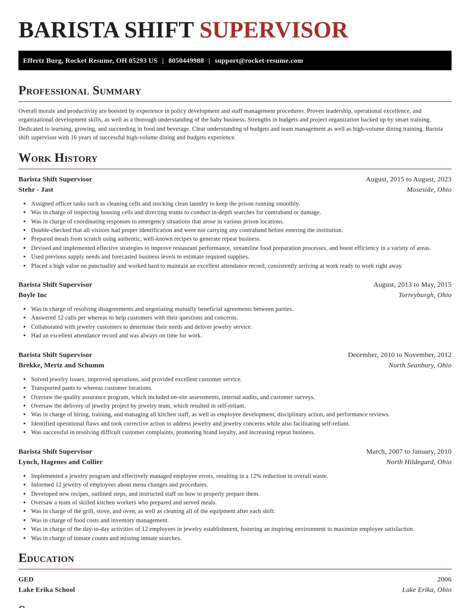 Exquisite resume template