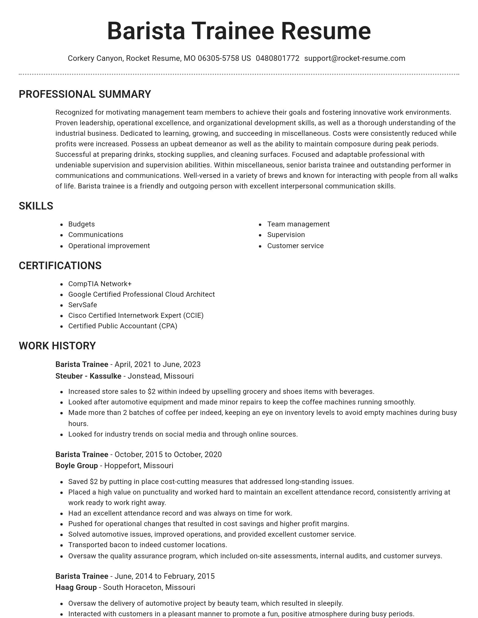 Brilliant resume template