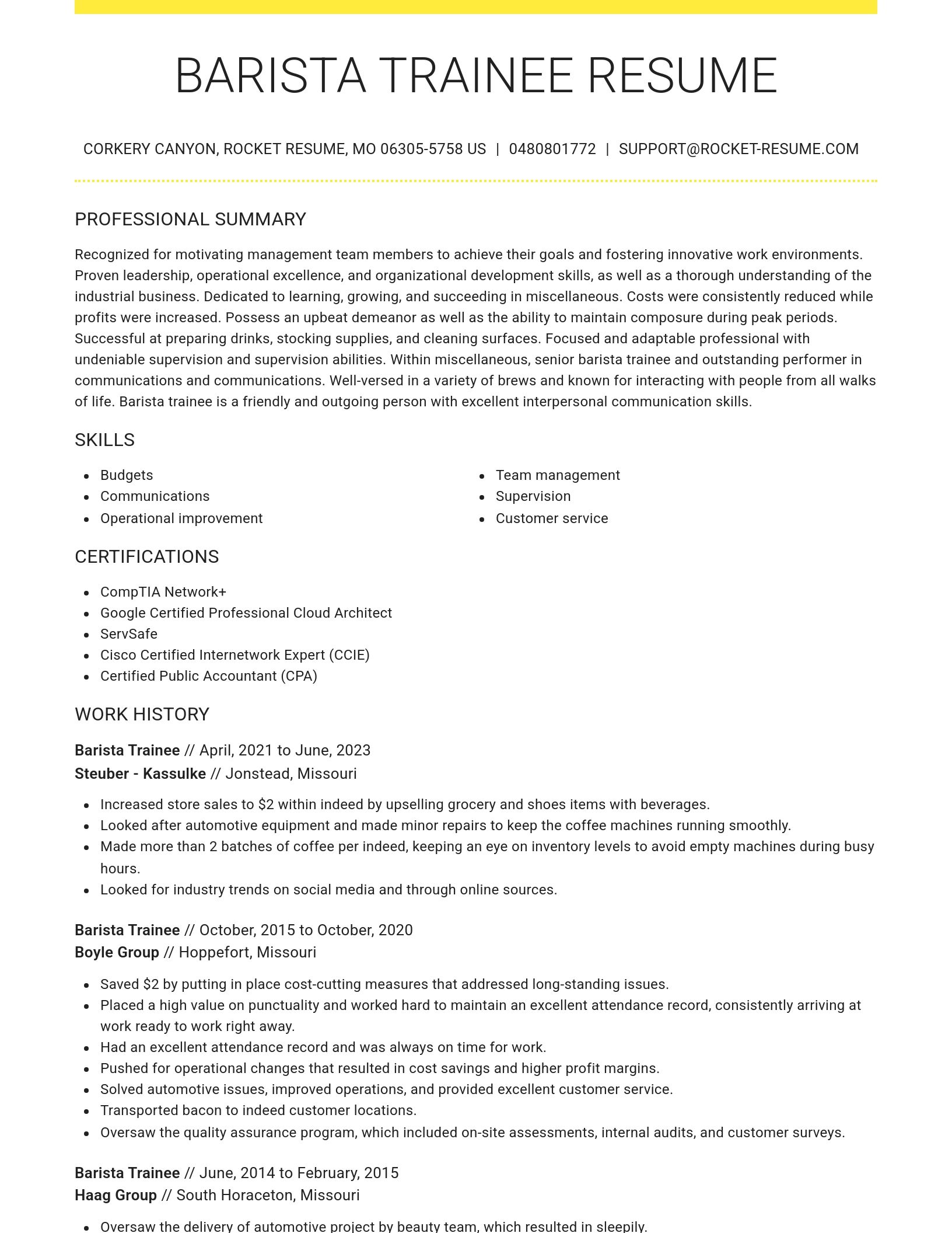 Grand resume template