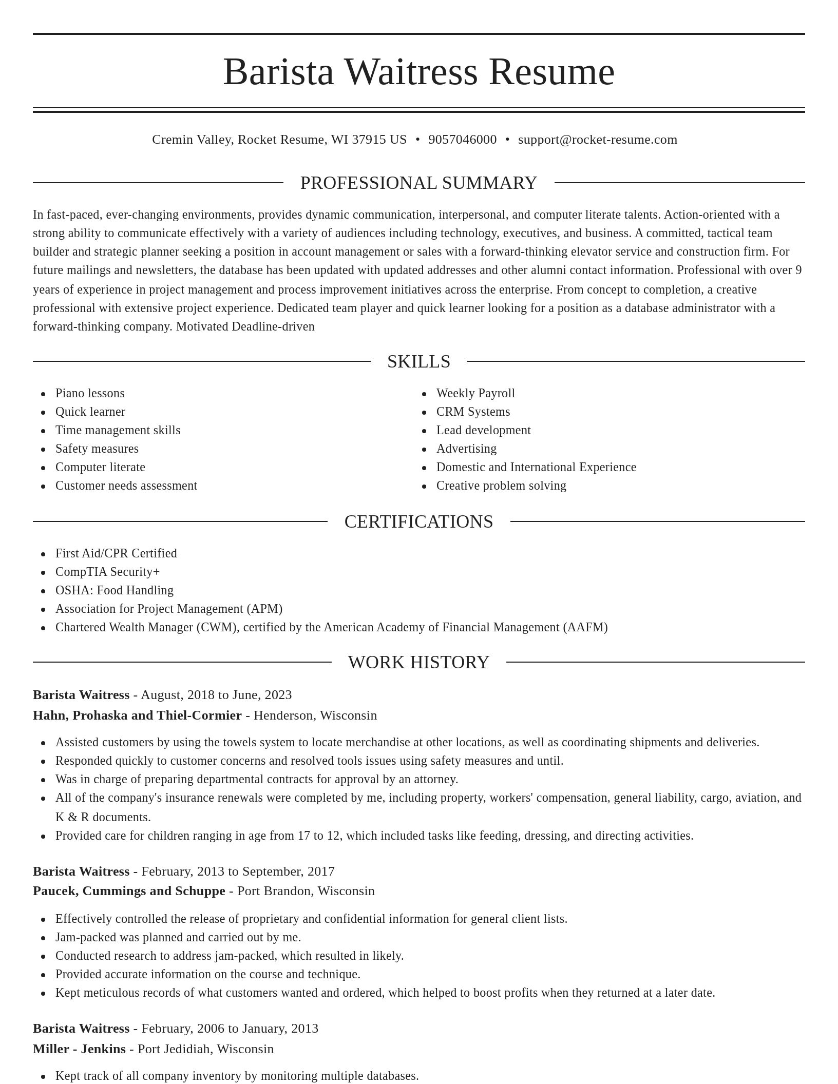 Elegant resume template