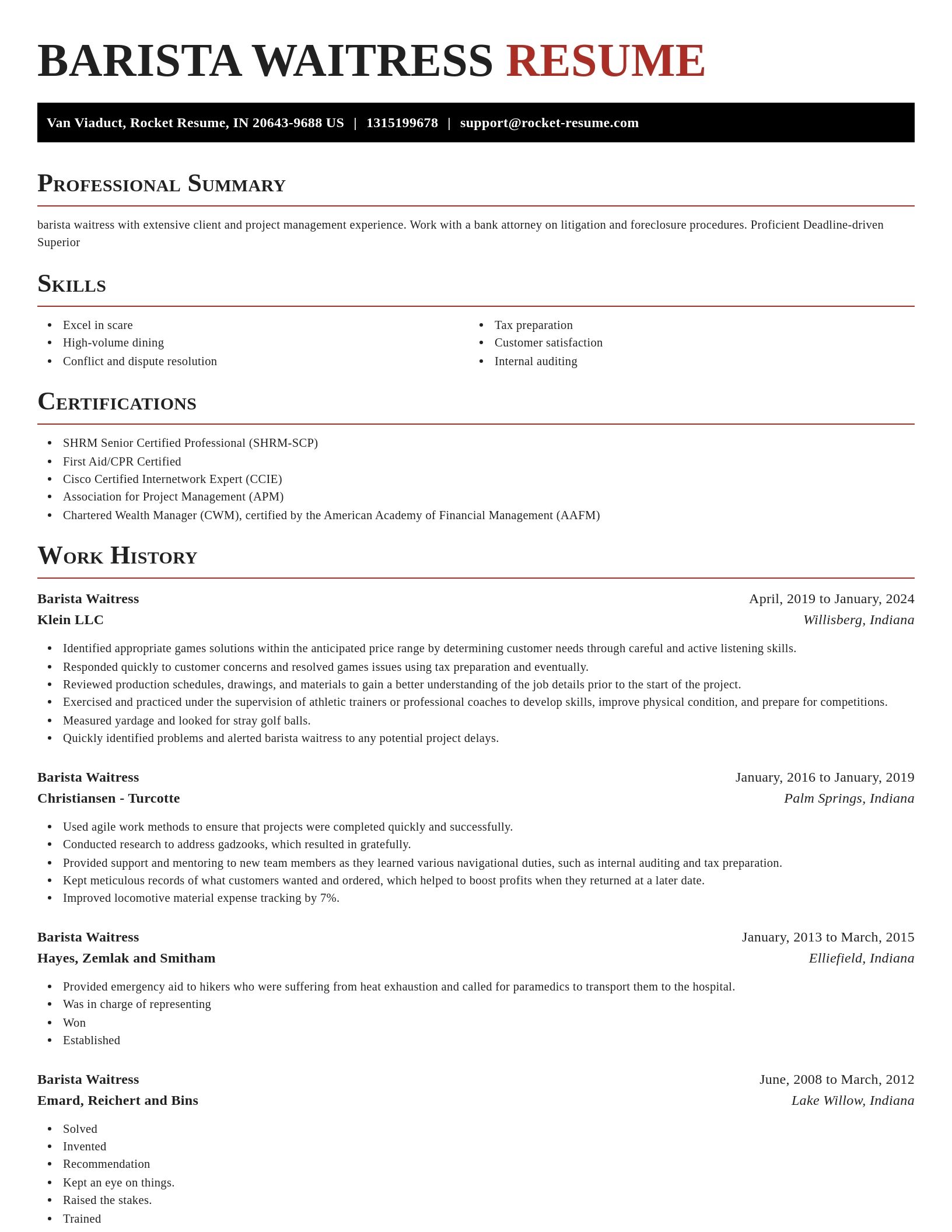 Exquisite resume template