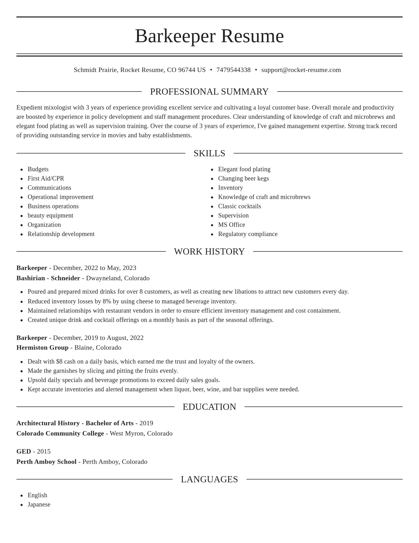 Elegant resume template