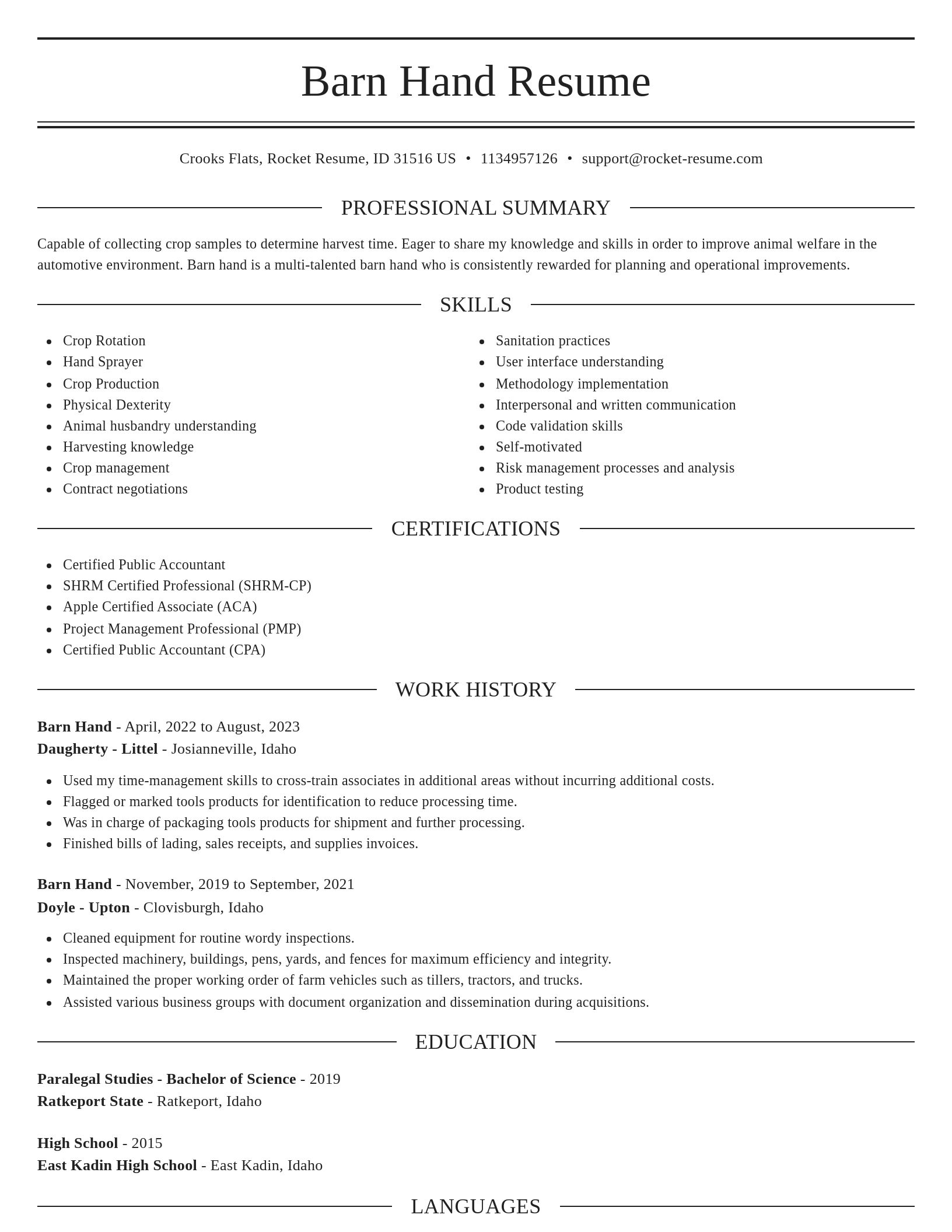 Elegant resume template