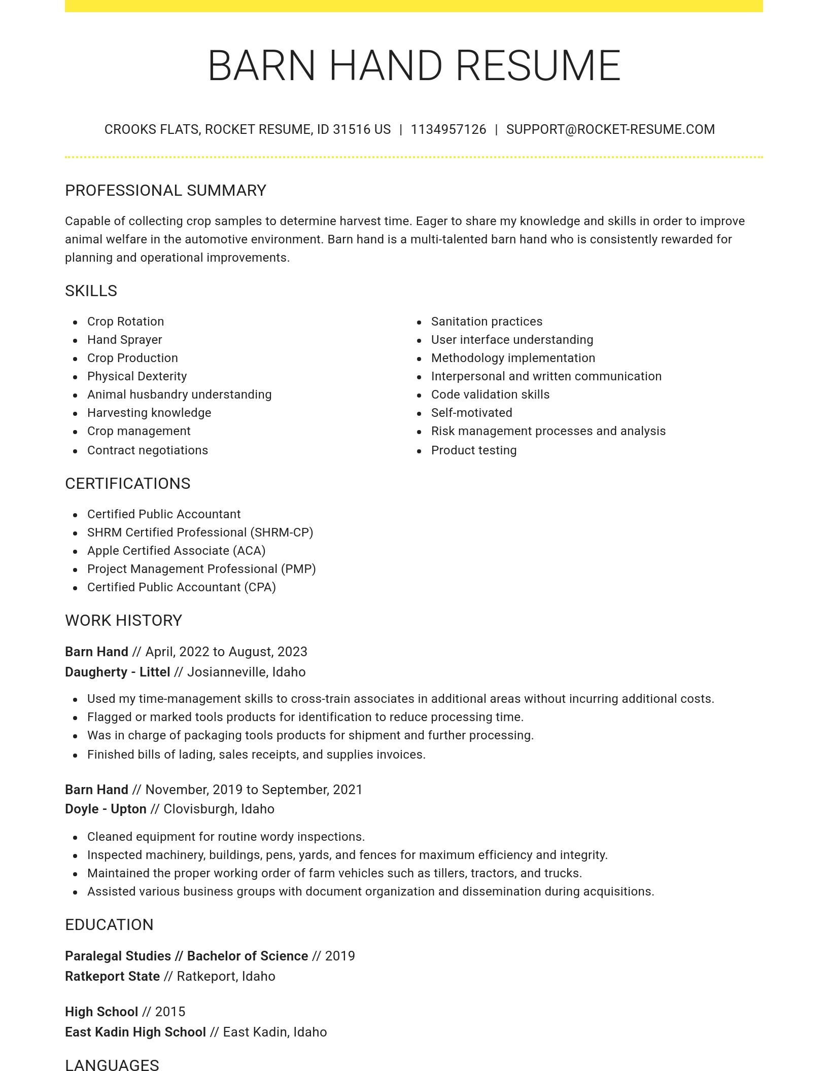 Grand resume template