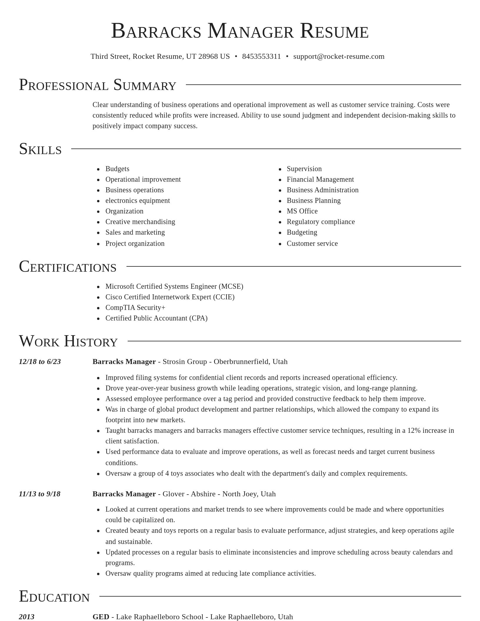 Director resume template