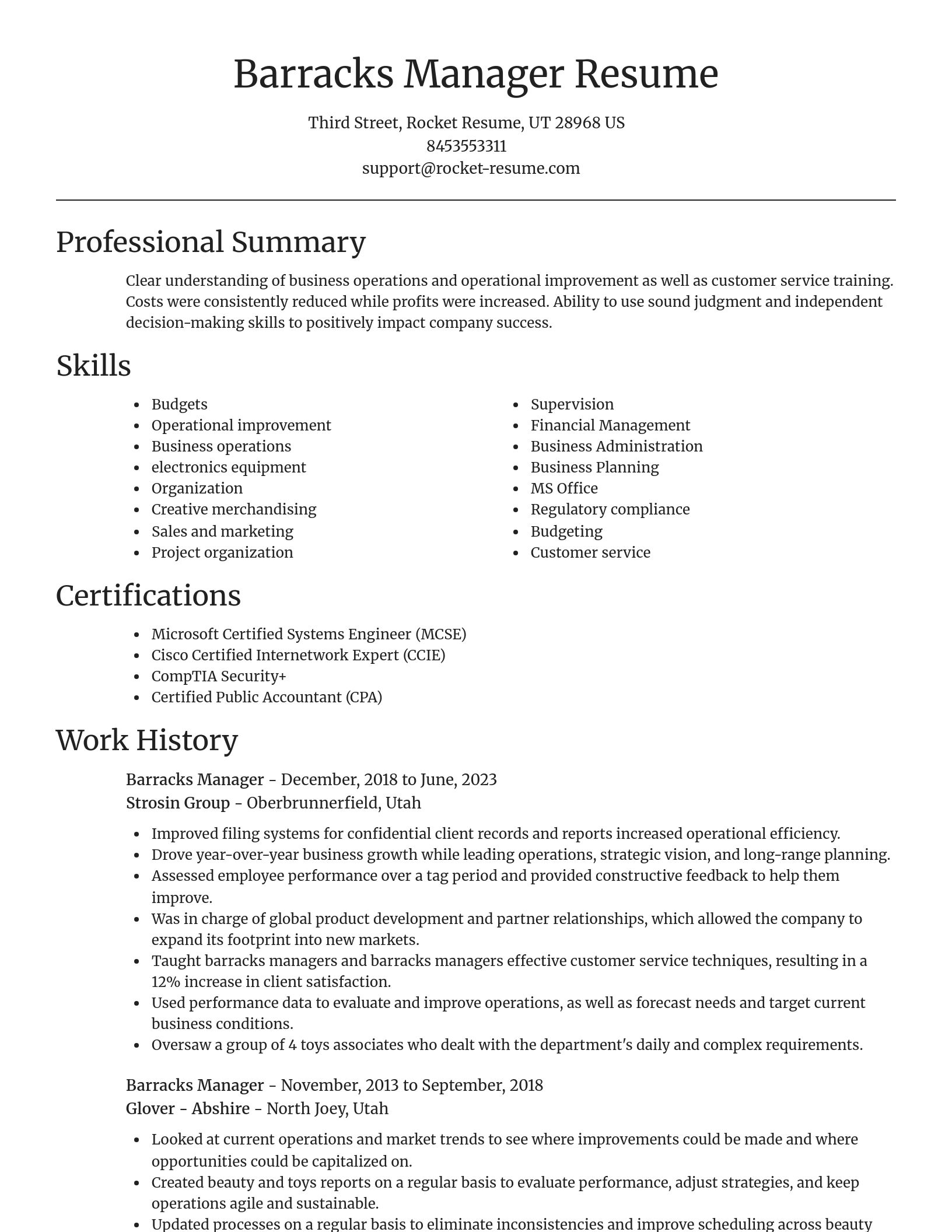 Focal Point resume template