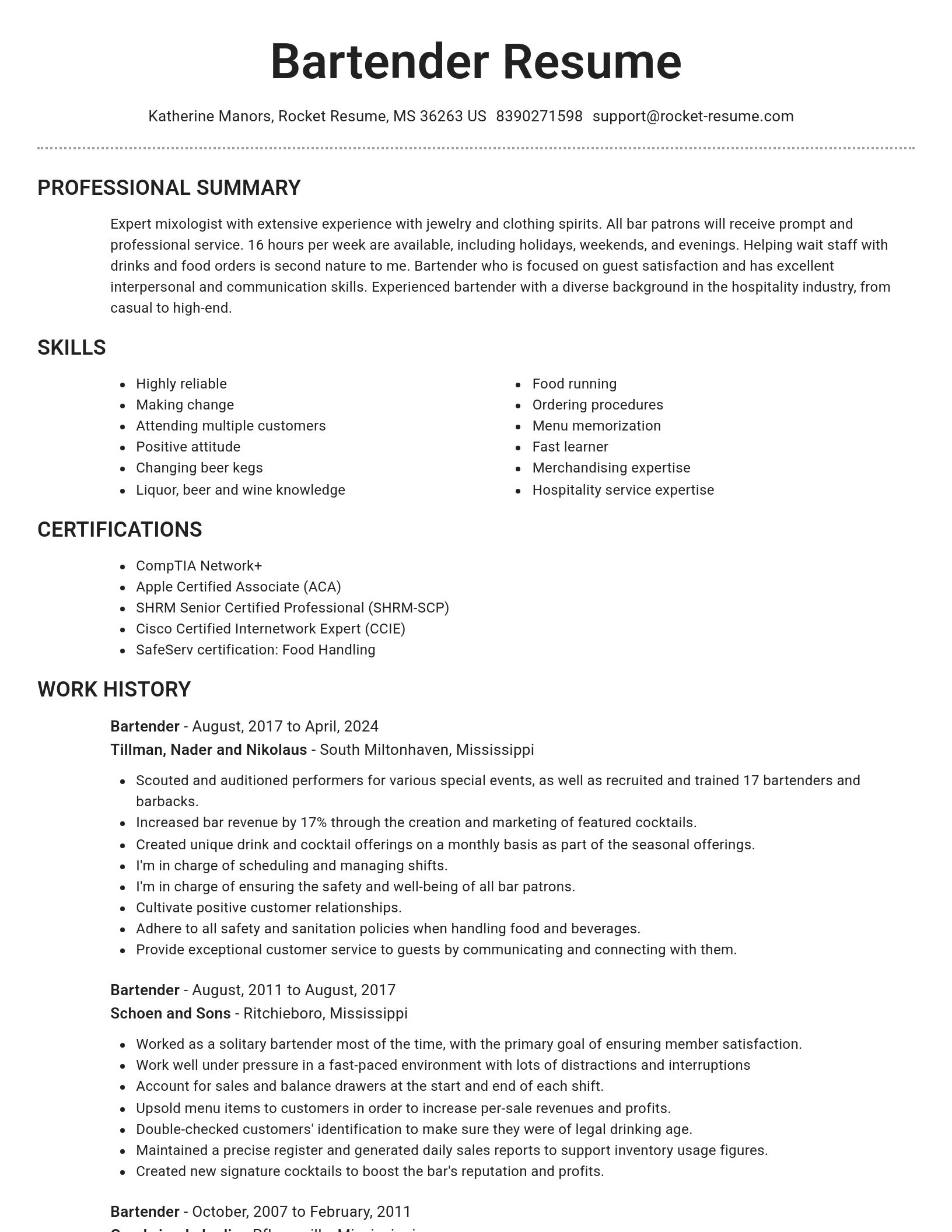 Brilliant resume template