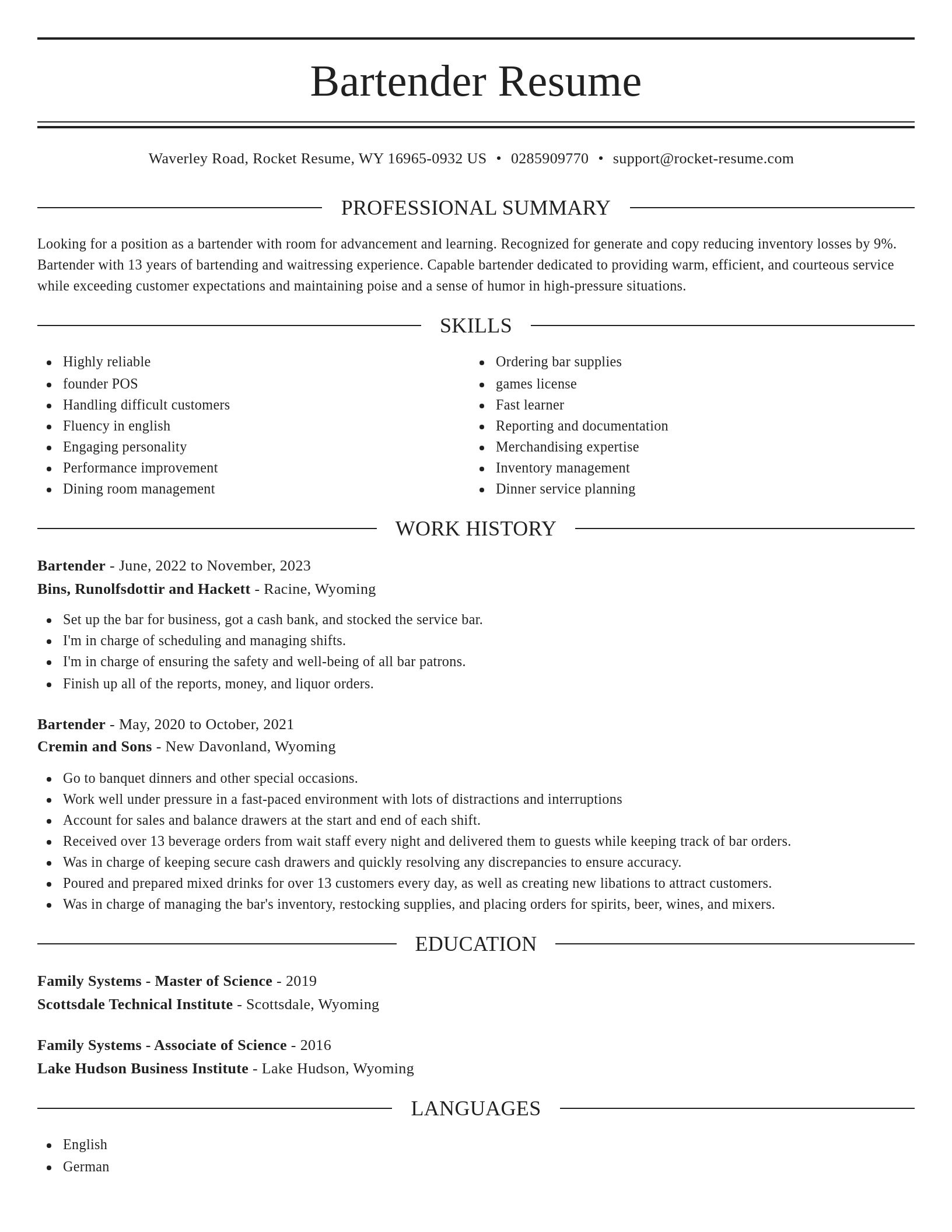 Elegant resume template