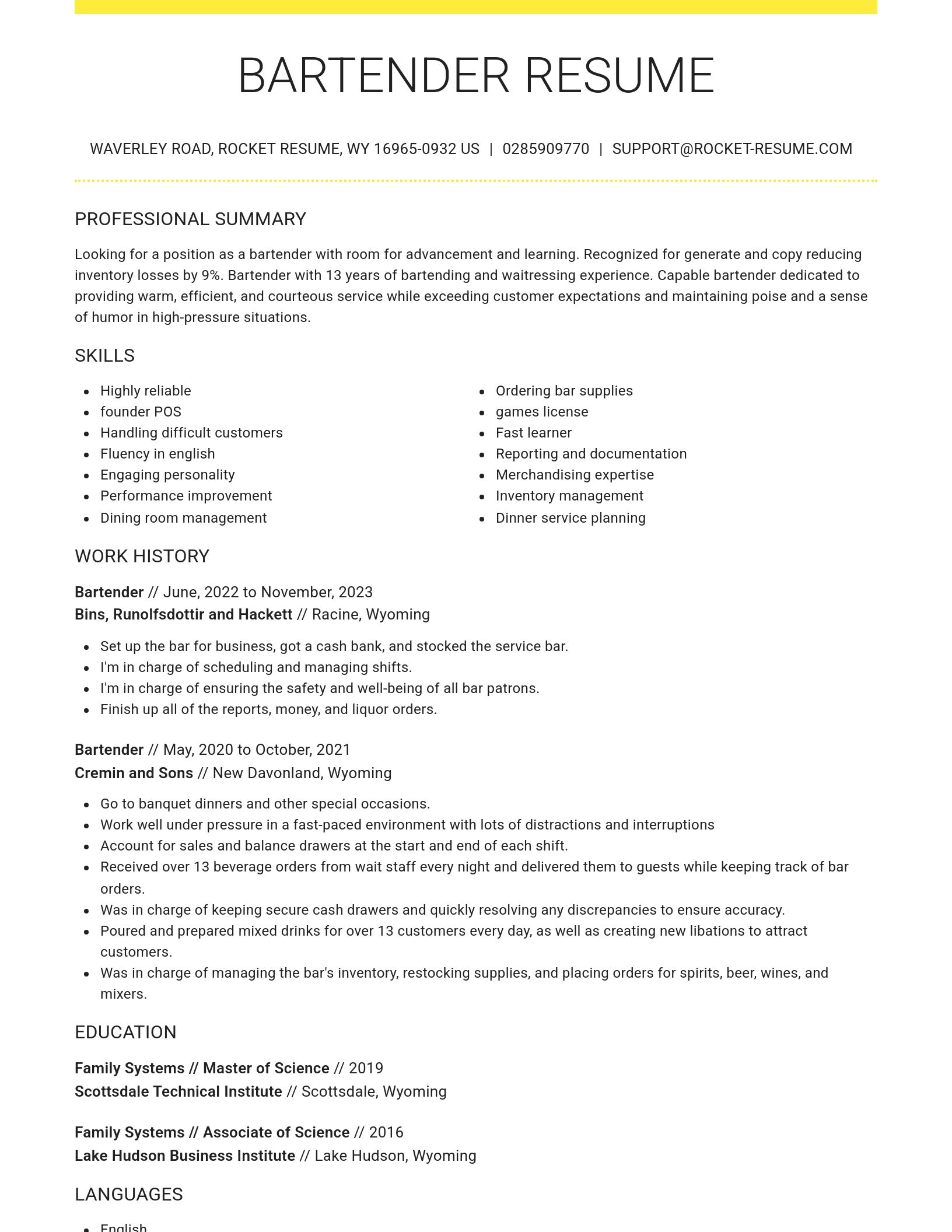 Grand resume template