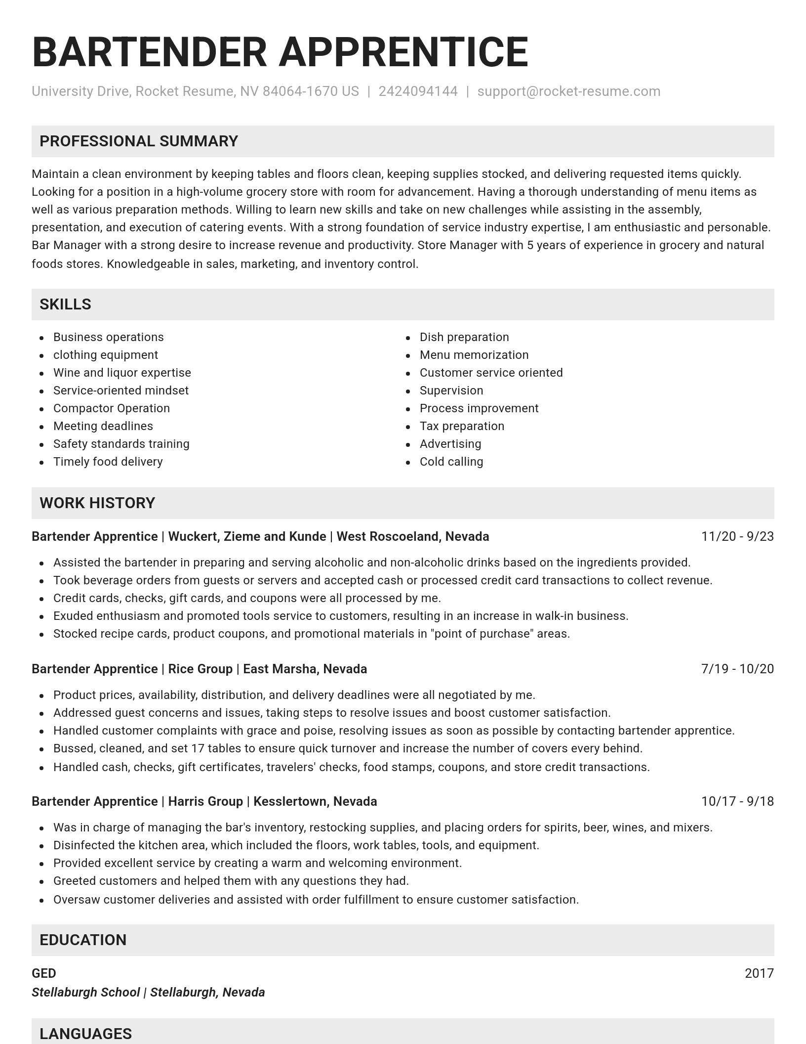 Genius resume template