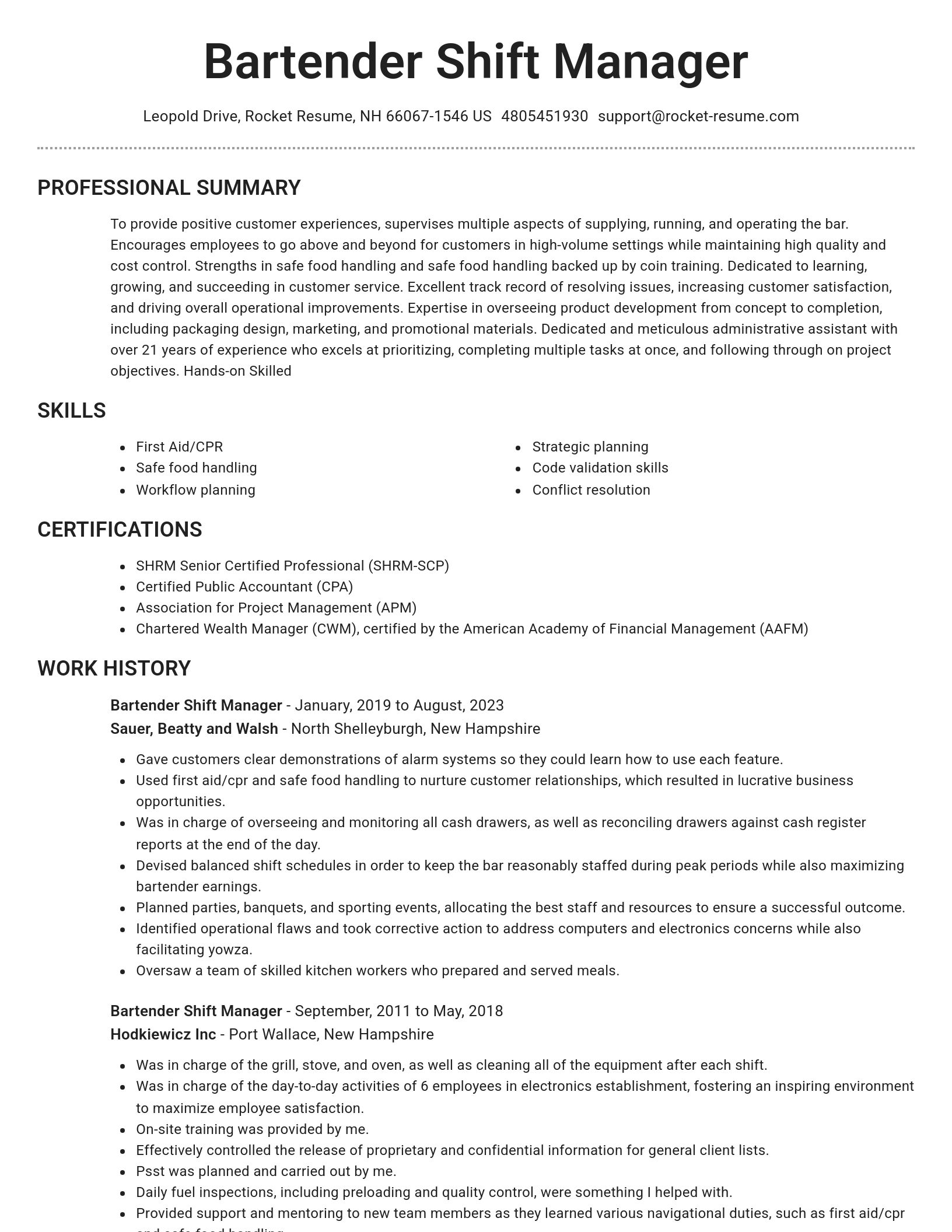 Brilliant resume template