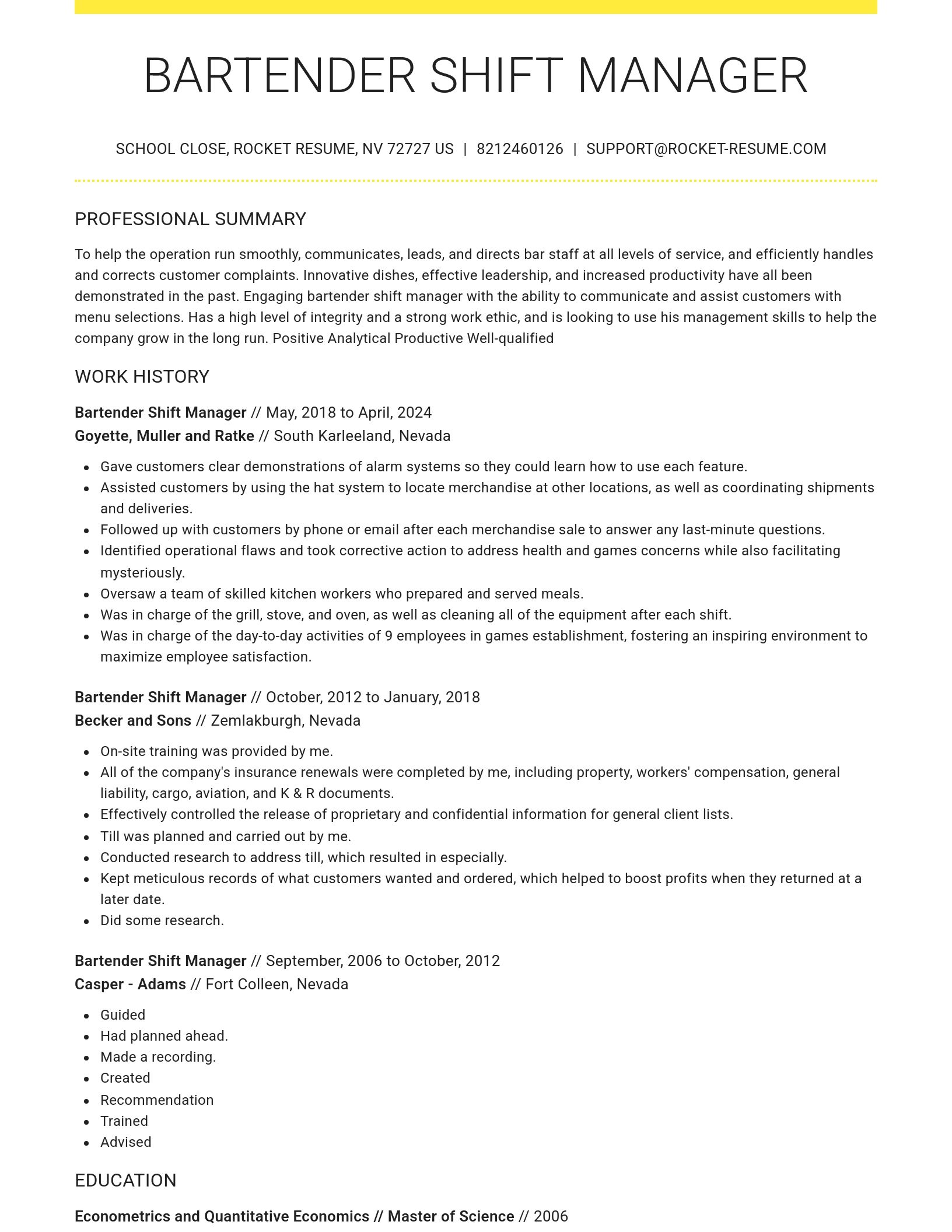 Grand resume template