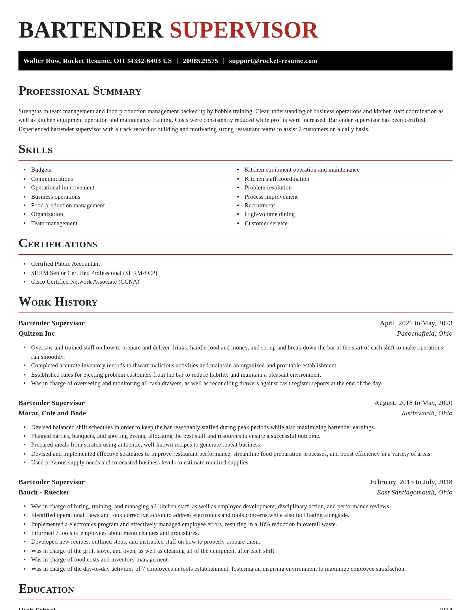Exquisite resume template