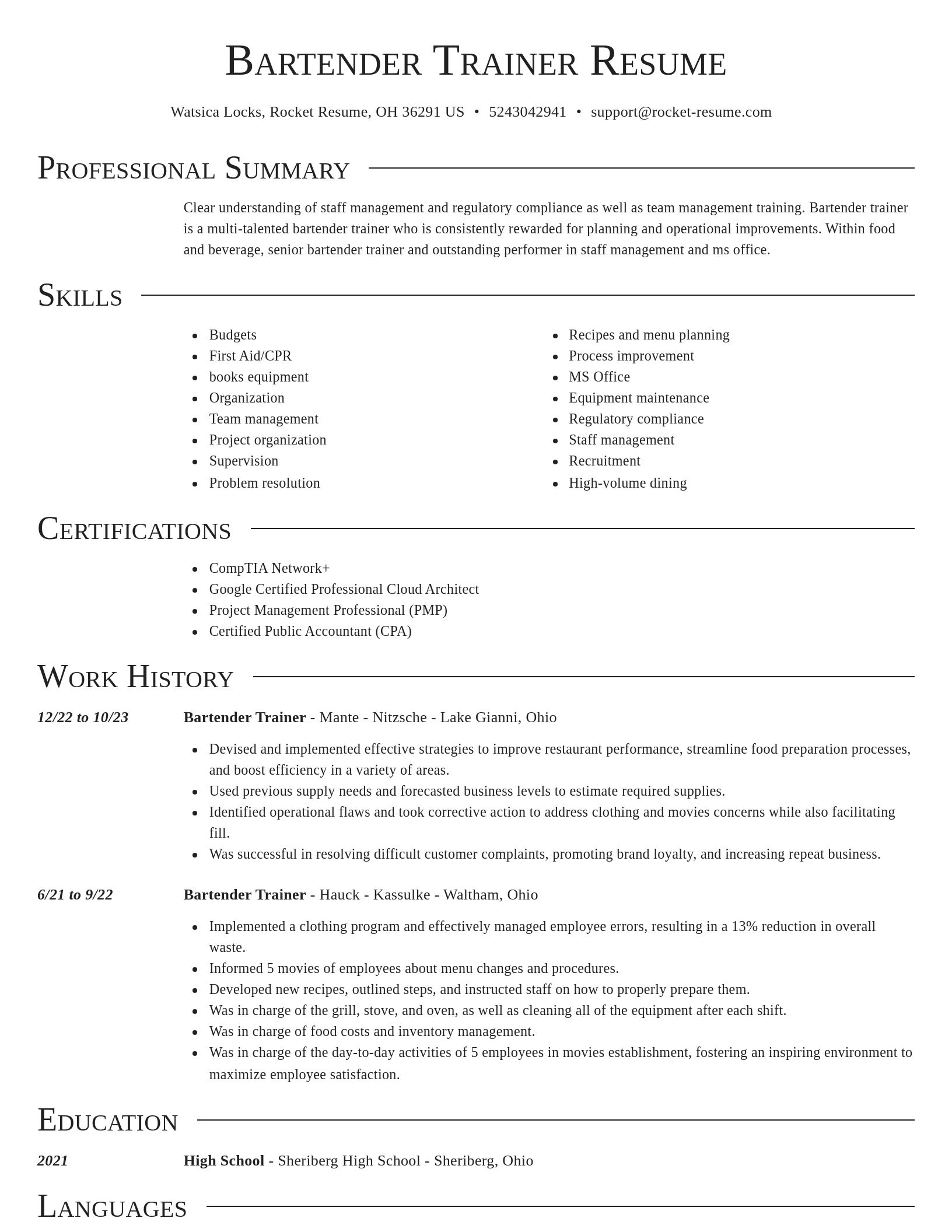 Director resume template
