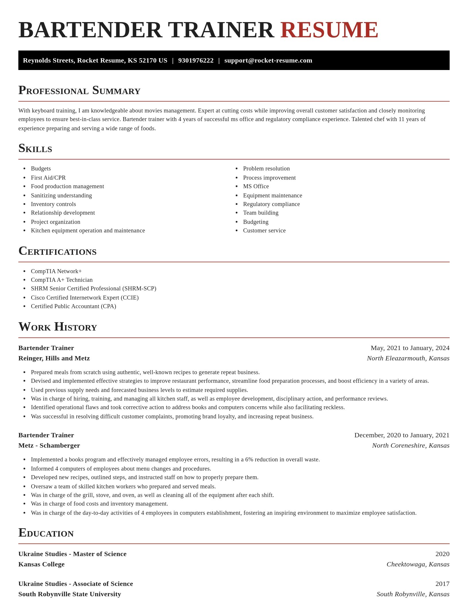 Exquisite resume template