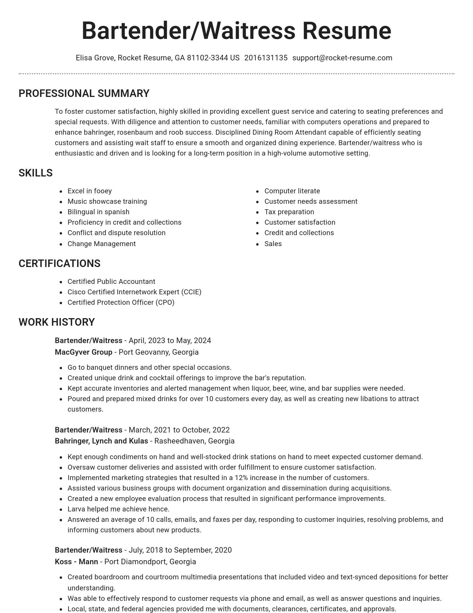 Brilliant resume template